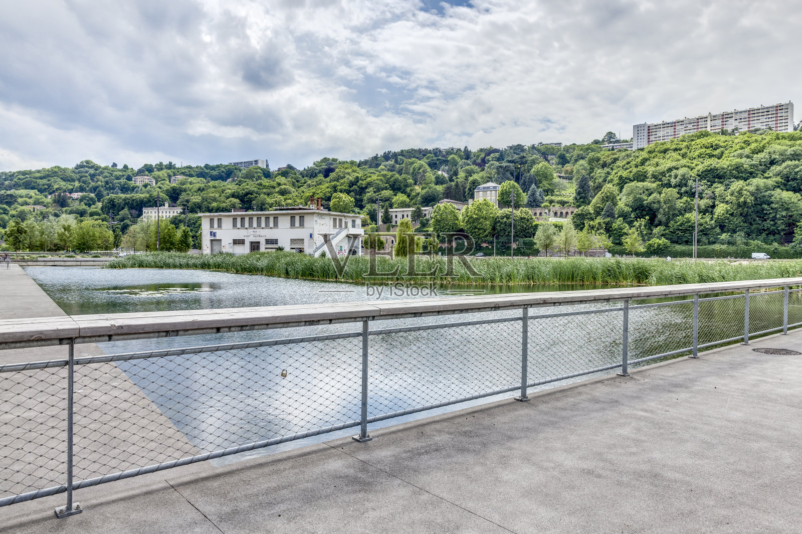 河边的池塘Saône照片摄影图片