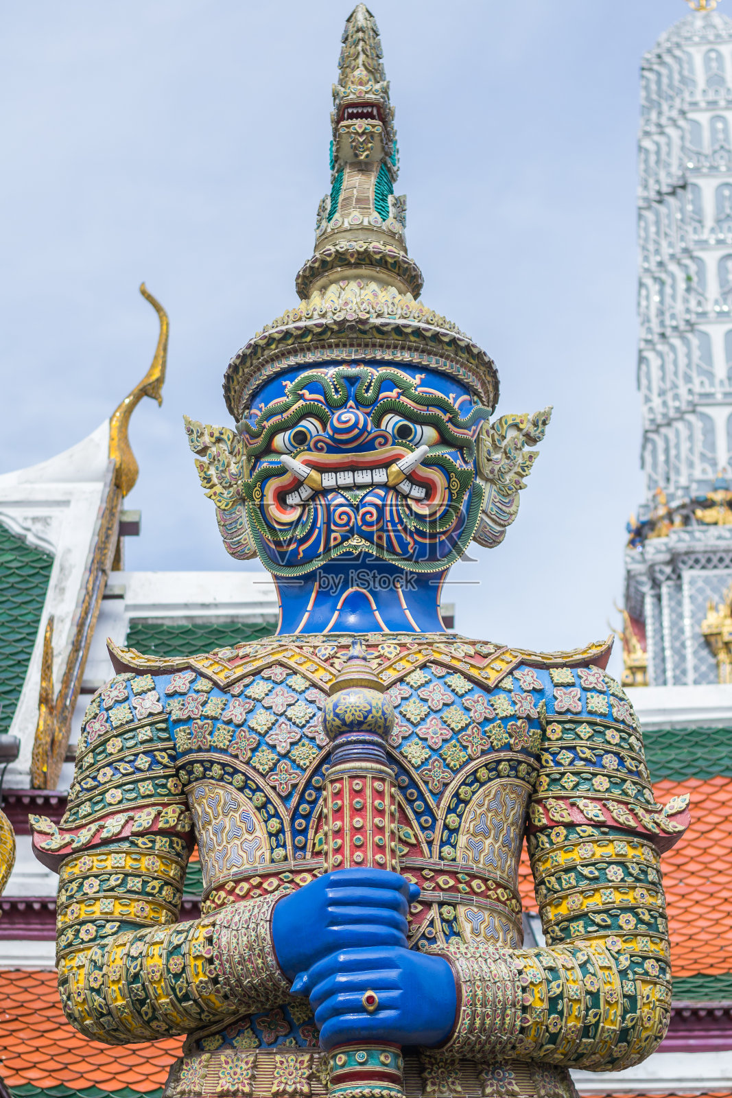 玉佛寺的恶魔守护者照片摄影图片