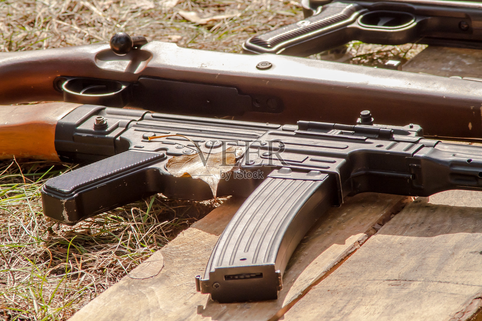 机关枪和军事重建照片摄影图片