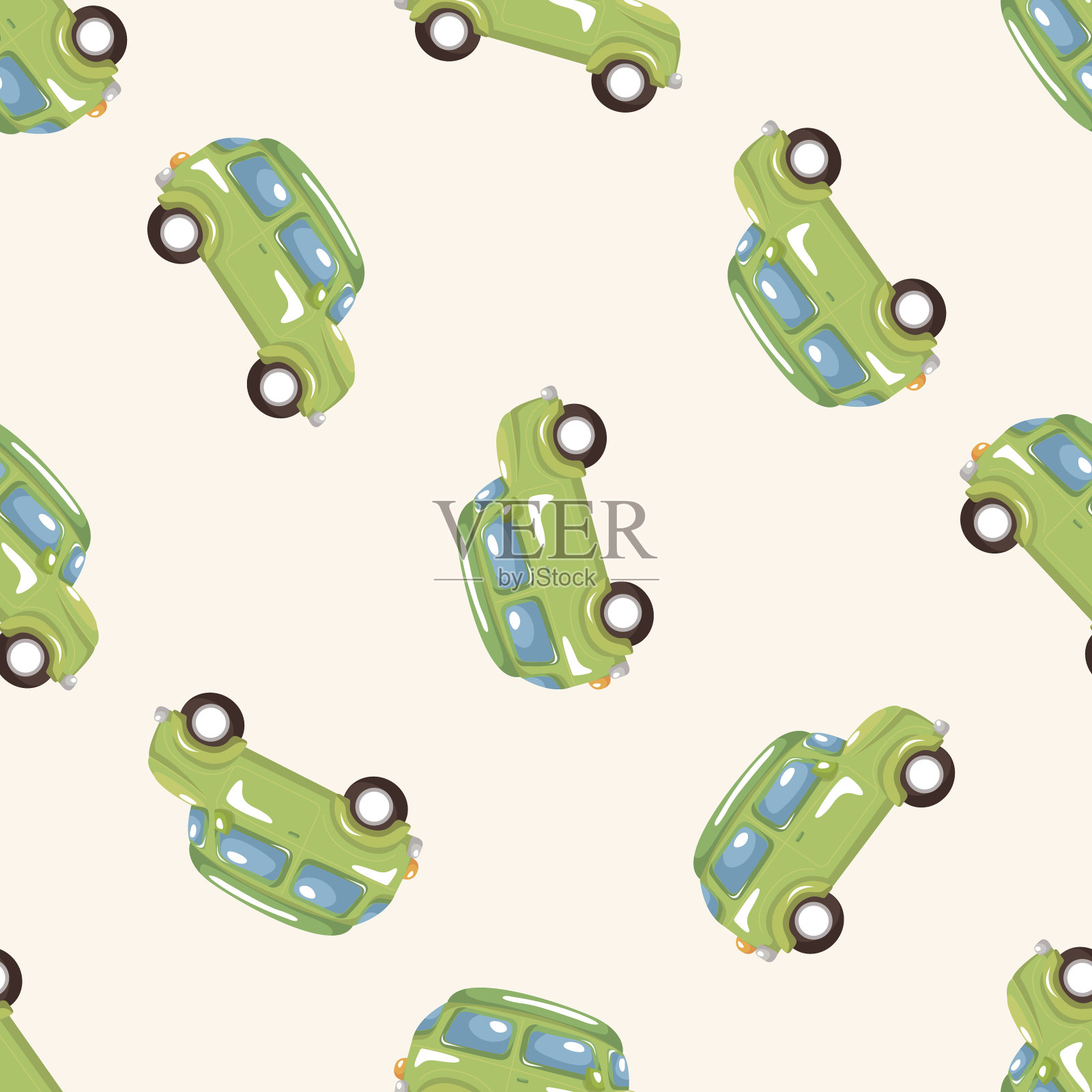 运输车，卡通贴纸图标插画图片素材