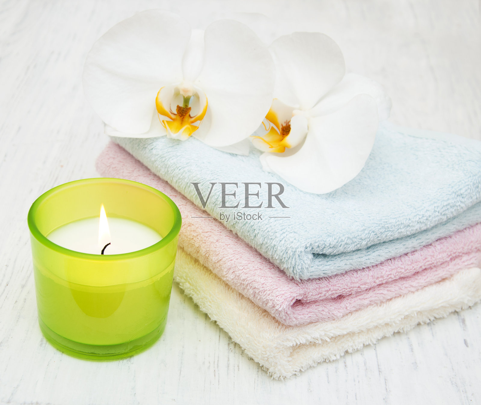 兰花水疗照片摄影图片