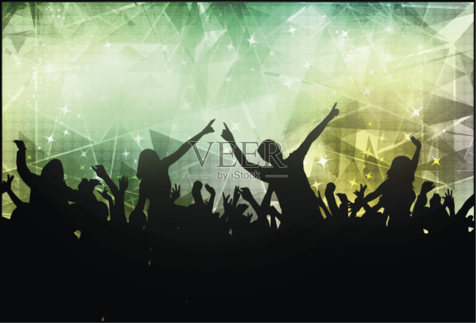 人们跳舞的轮廓插画图片素材