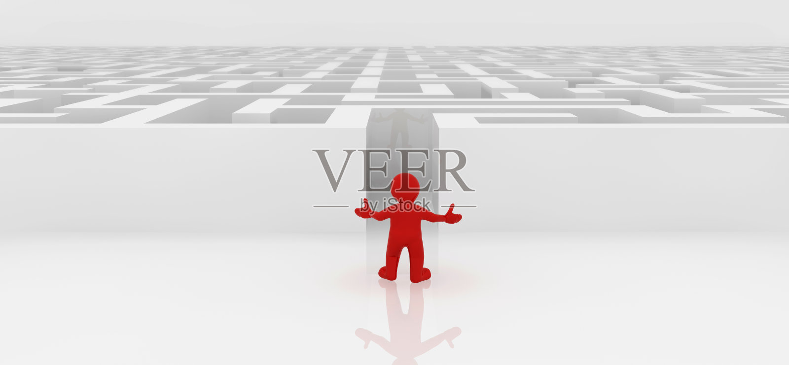 白色迷宫，复杂的出路。照片摄影图片