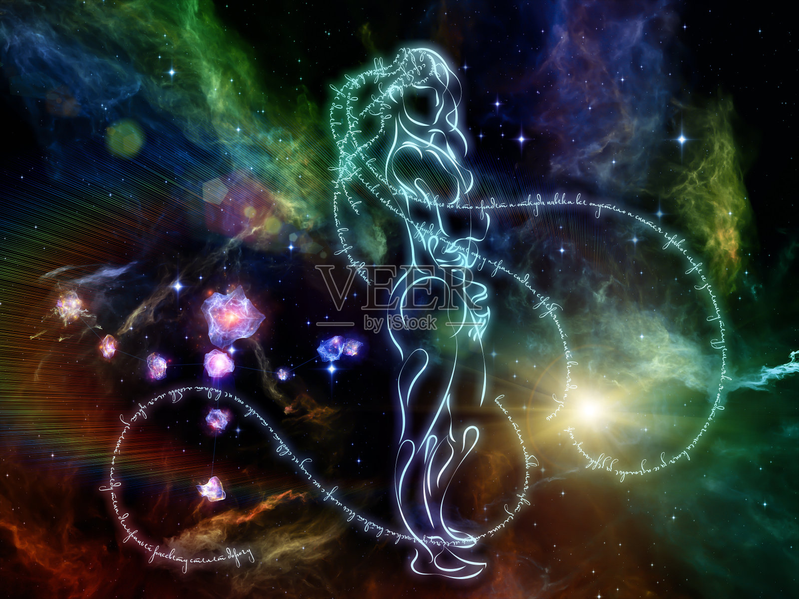 虚拟押韵插画图片素材