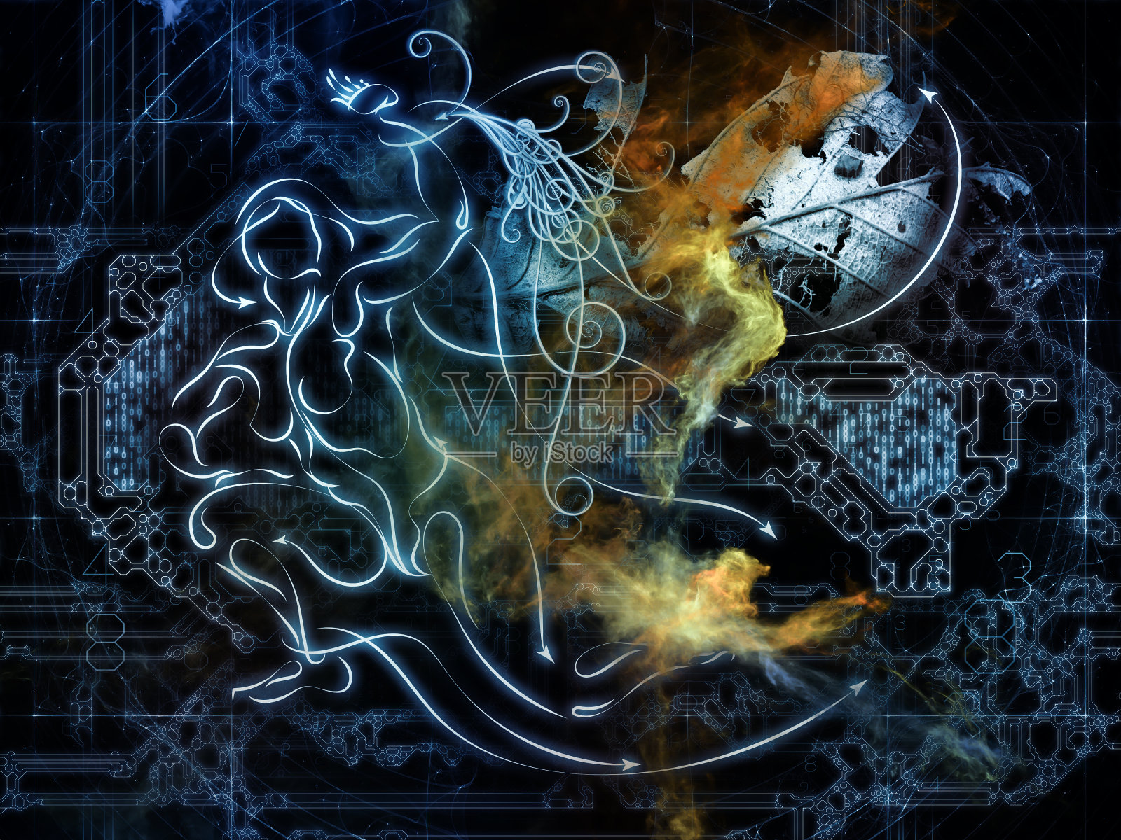 范式的连接插画图片素材