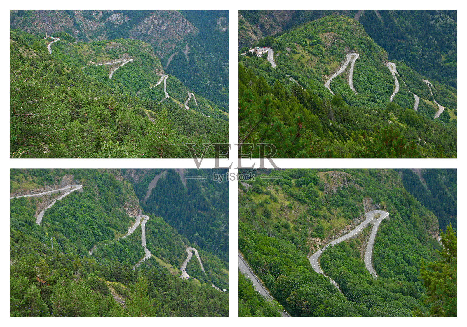 阿尔卑斯-发夹曲线照片摄影图片