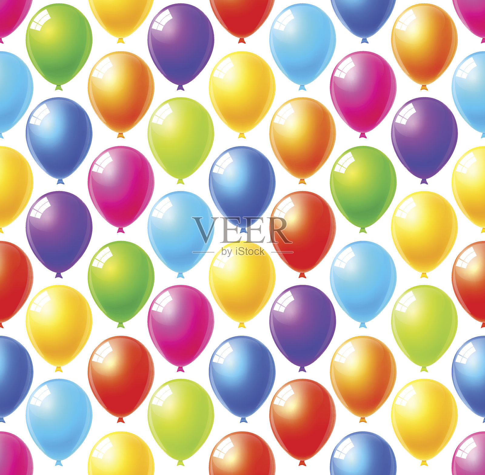无缝图案的彩色气球背景设计元素图片