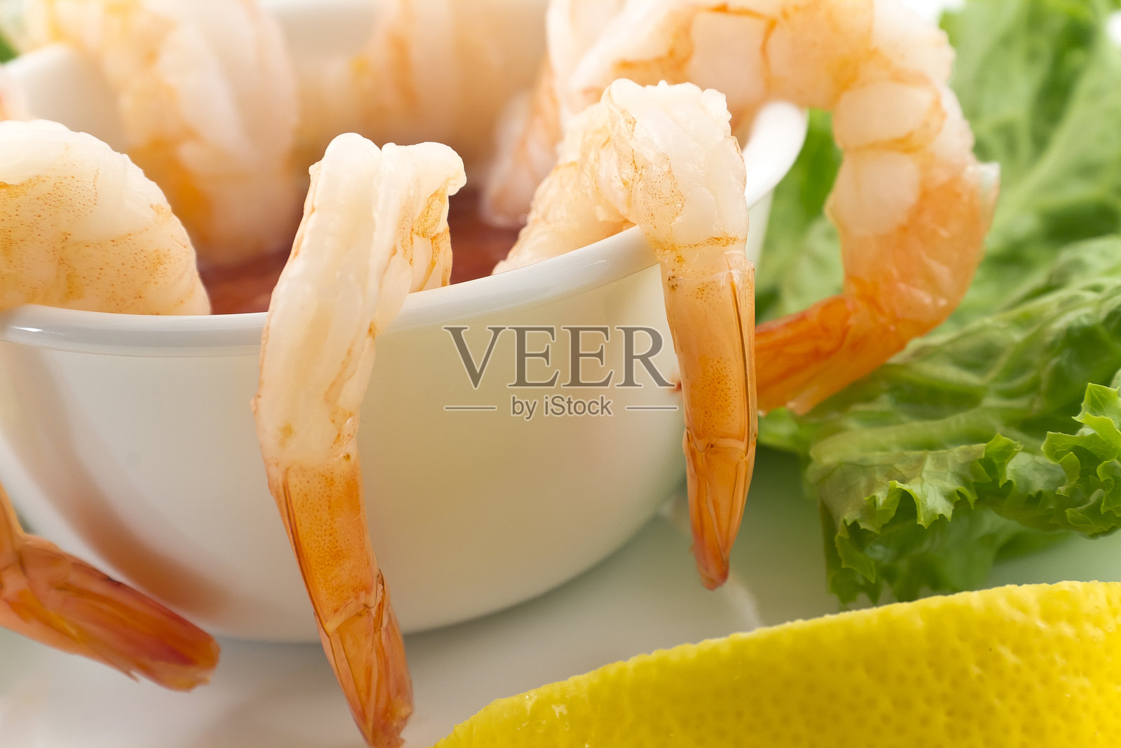 新鲜虾鸡尾酒照片摄影图片