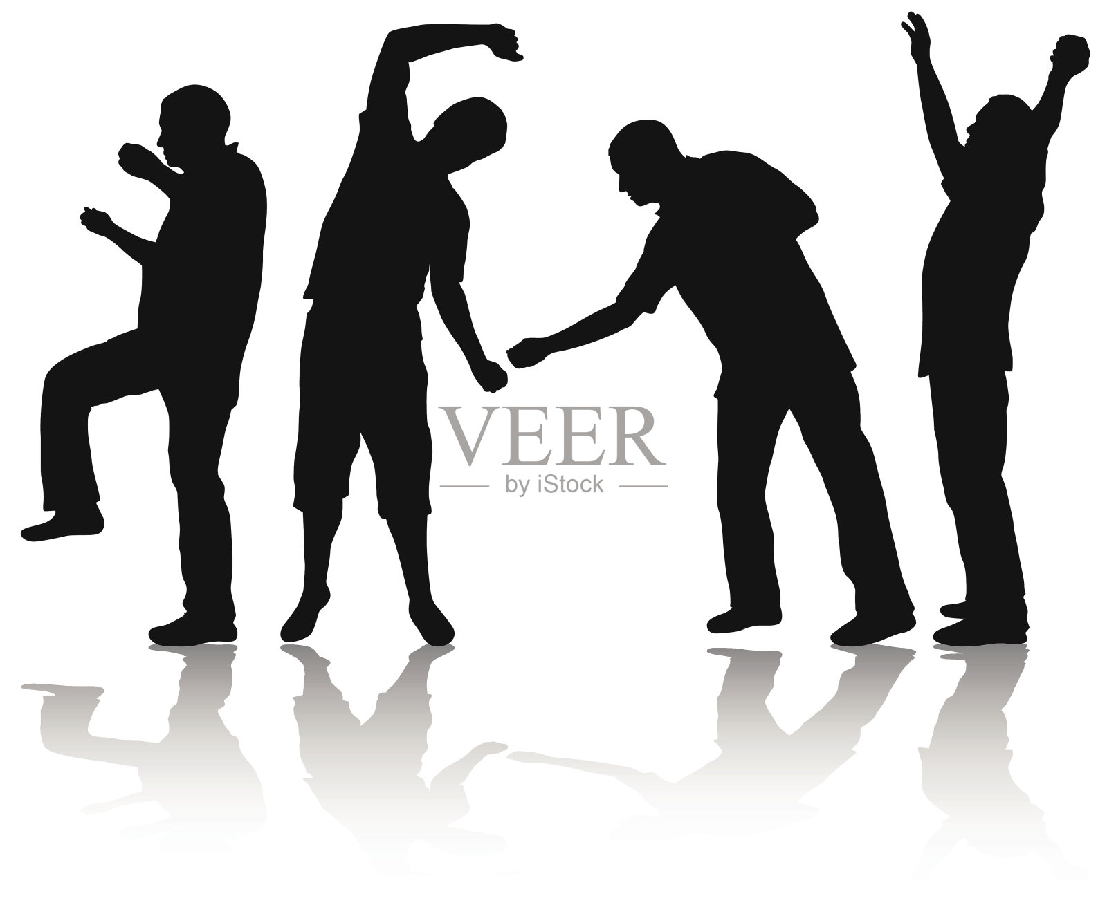 体操男子轮廓插画图片素材