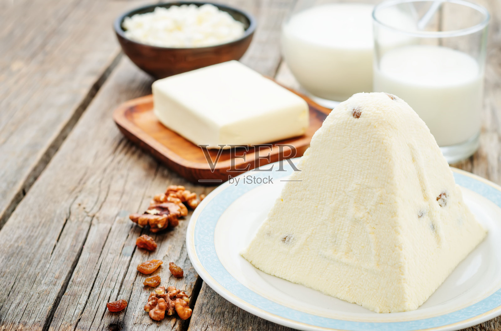 传统的复活节农家干酪甜点照片摄影图片