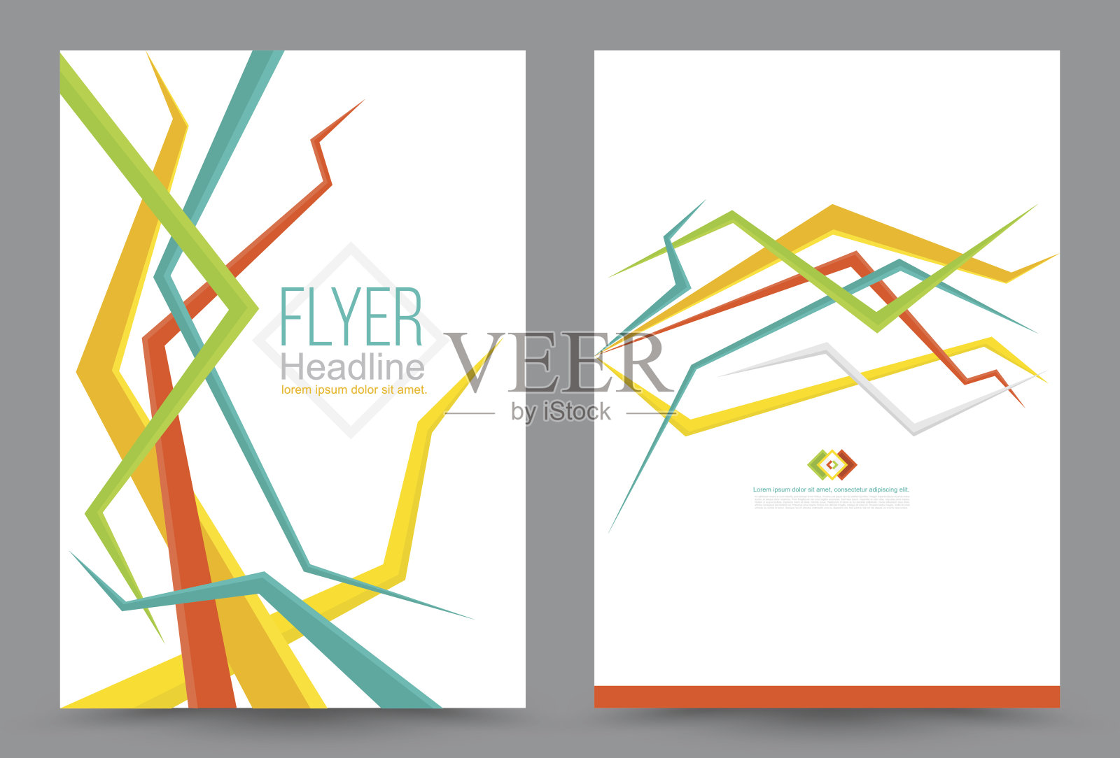 封面年报单张小册子传单模板A4大小设计模板素材