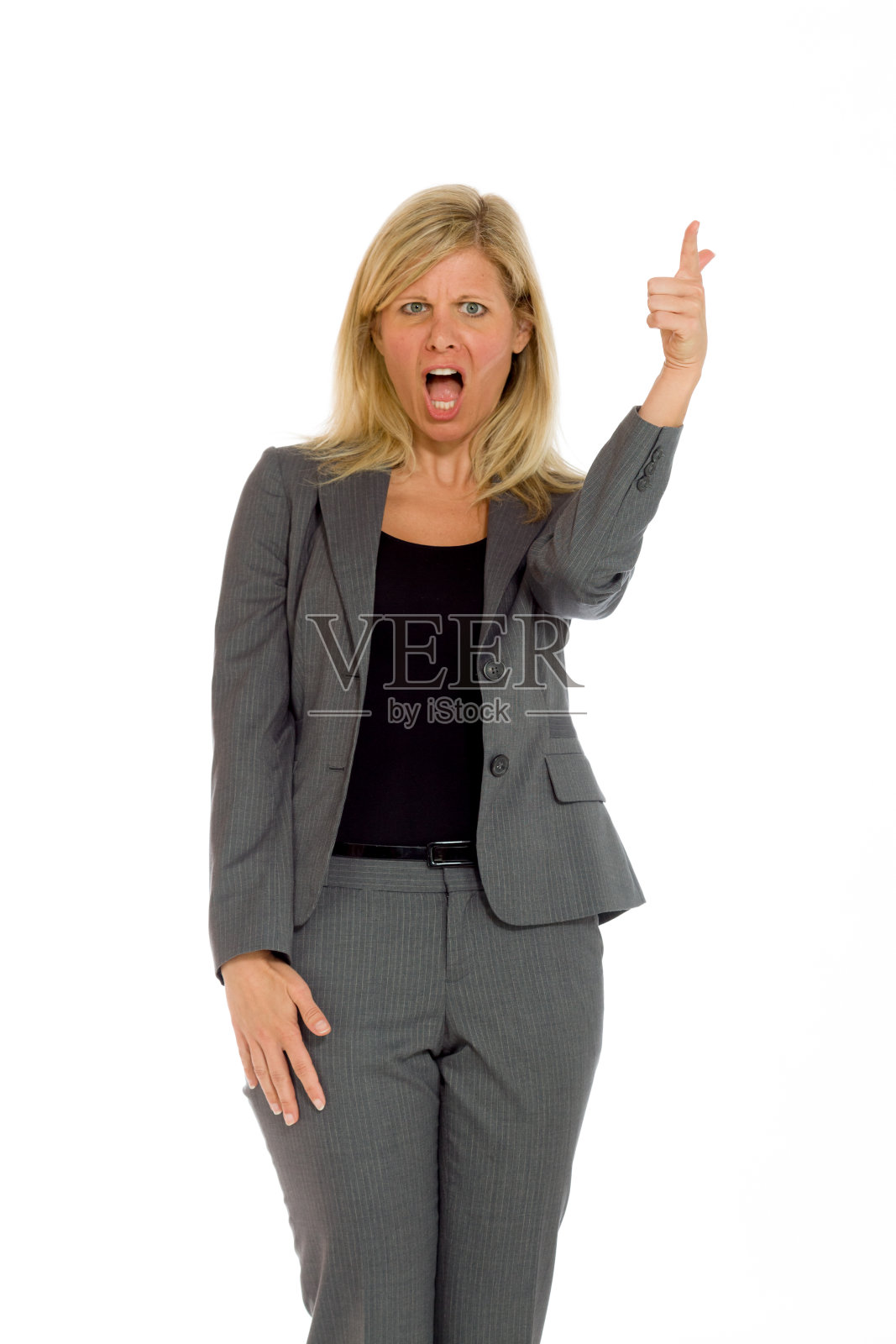 模特生气的指指点点照片摄影图片