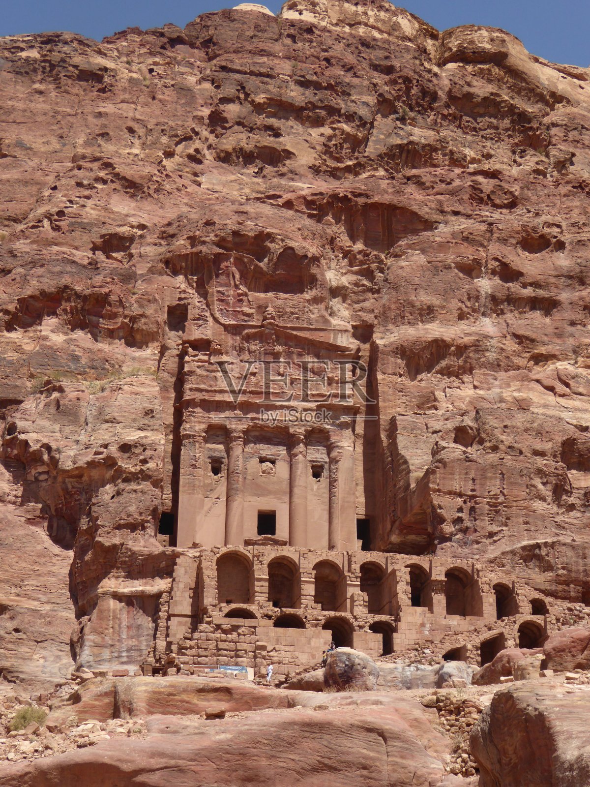 约旦佩特拉瓮墓照片摄影图片
