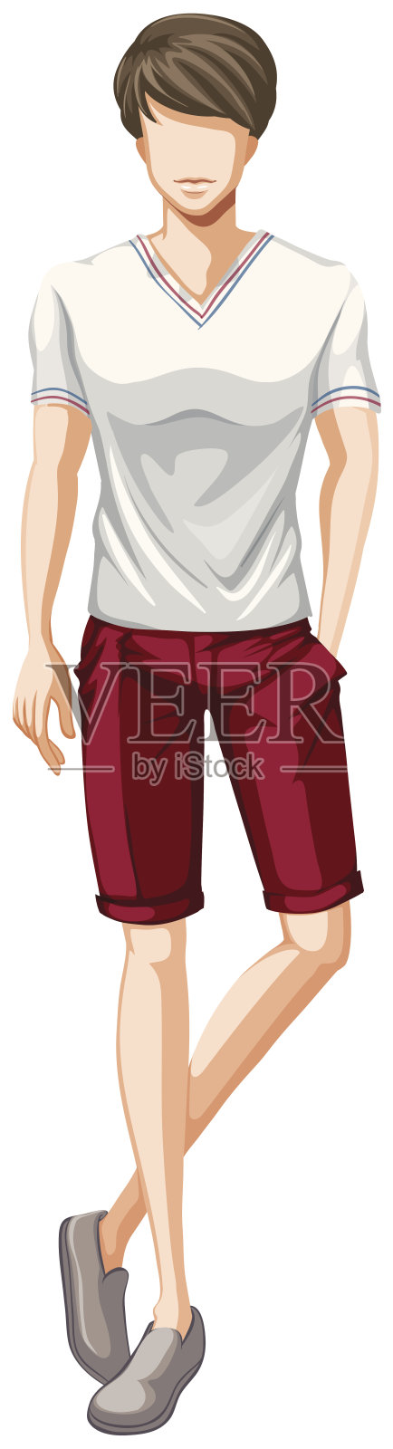 男人的时尚插画图片素材