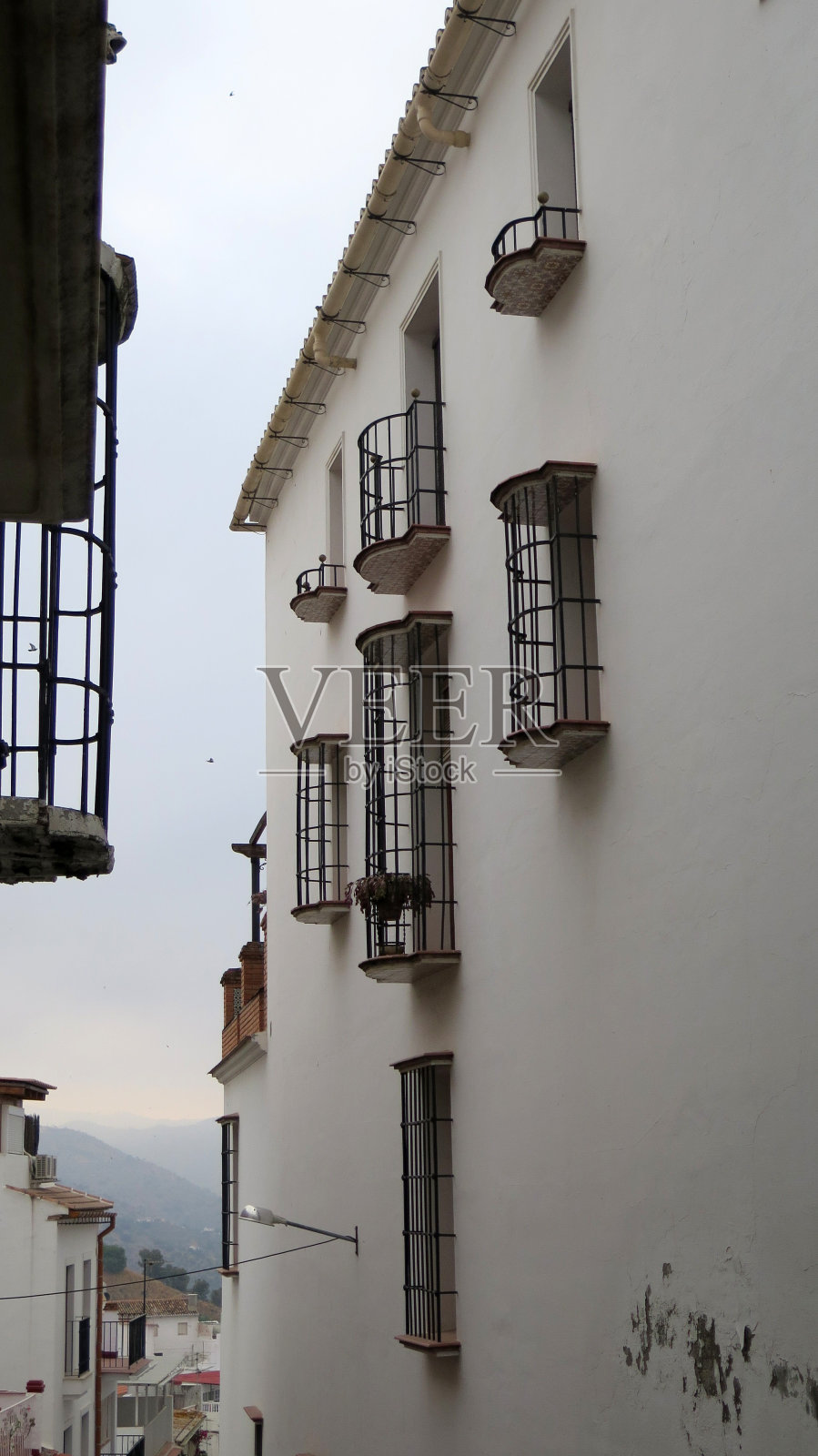 西班牙的阳台照片摄影图片