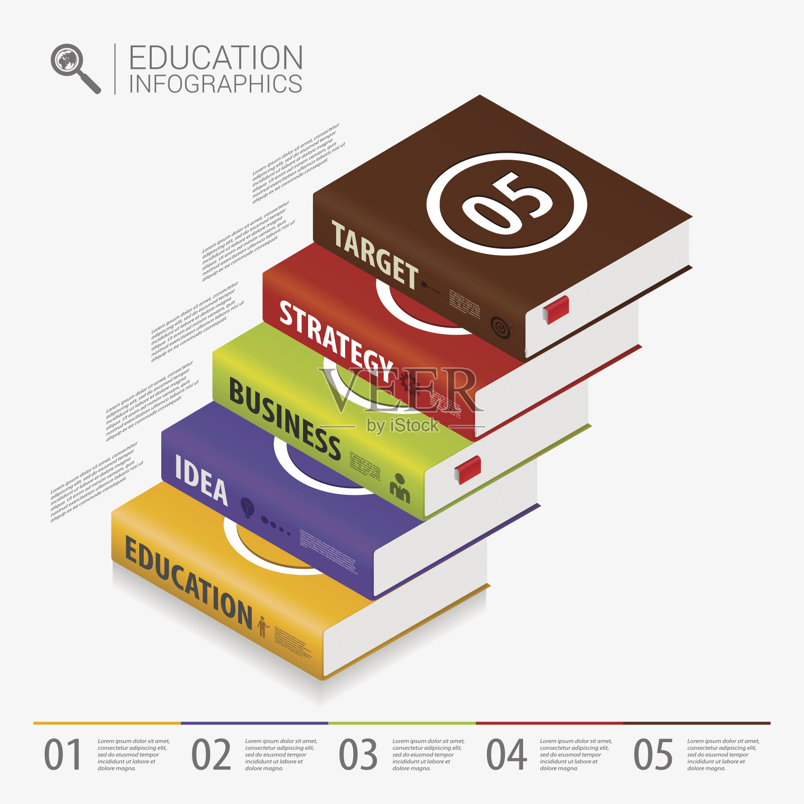 书信息模板。商业成功的概念。向量插画图片素材