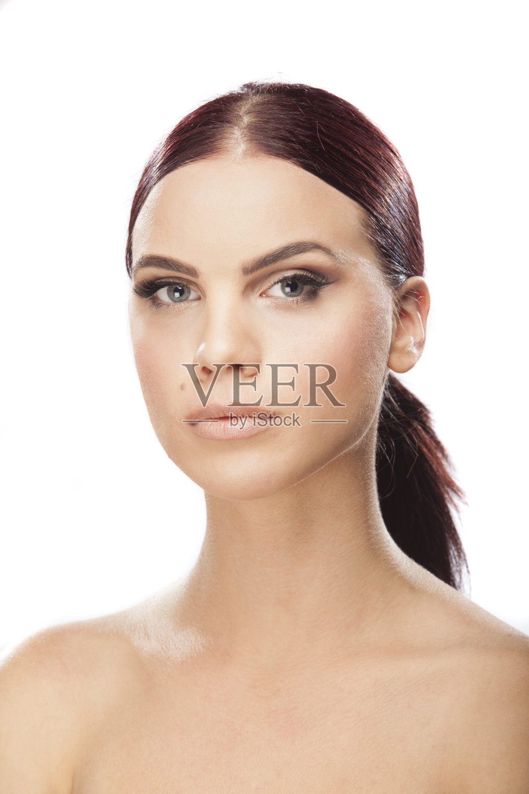 美丽女人的肖像。照片摄影图片