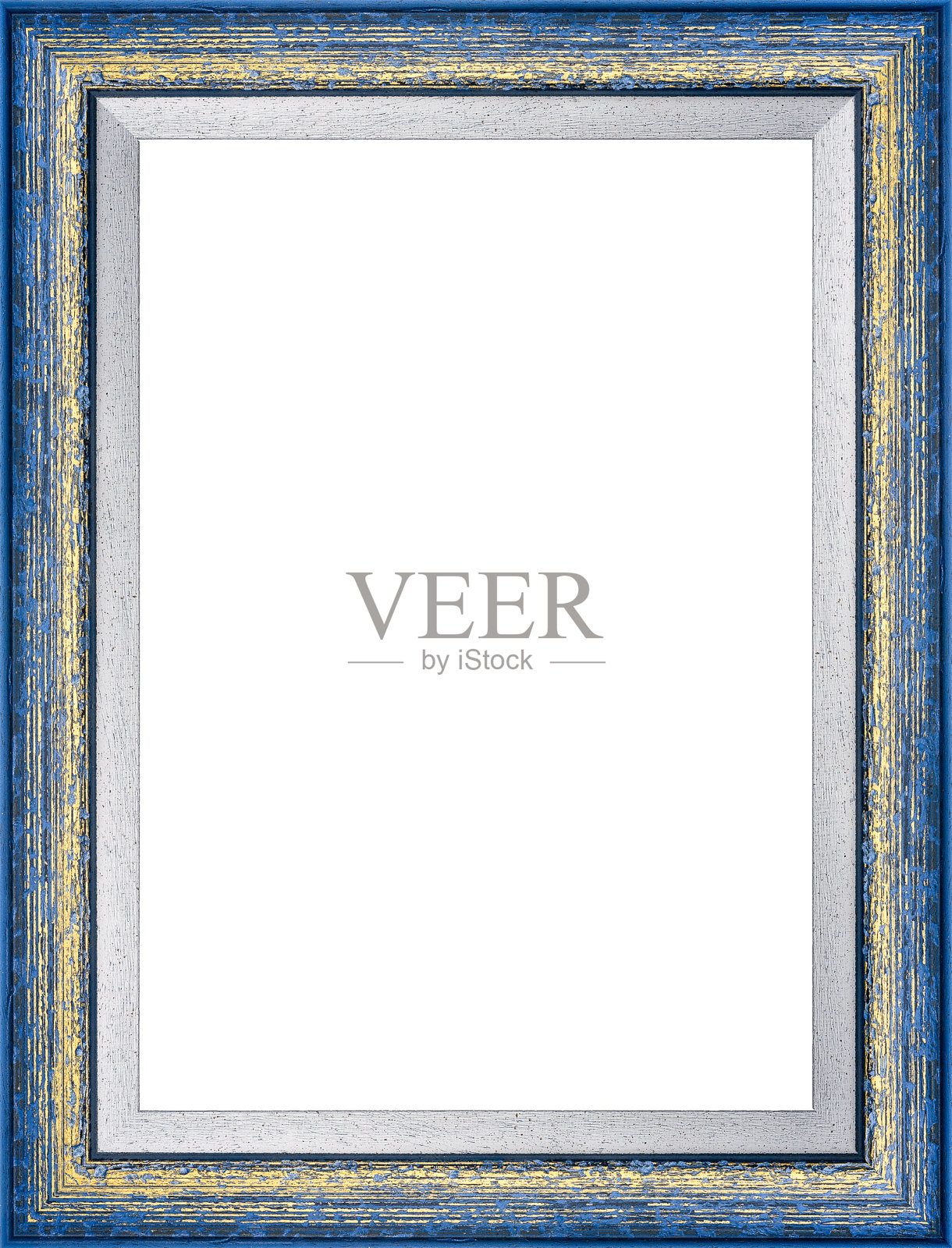 木制的蓝色复古相框照片摄影图片