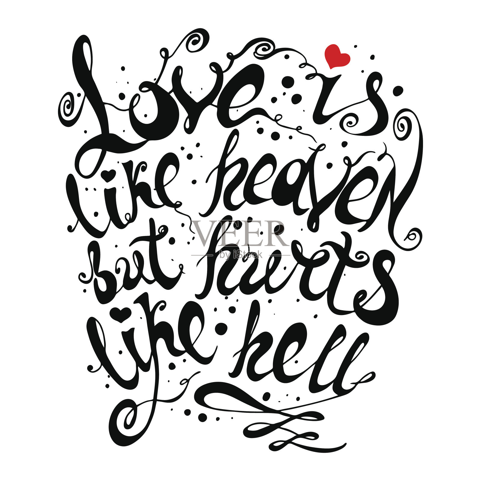 爱就像天堂……设计元素图片