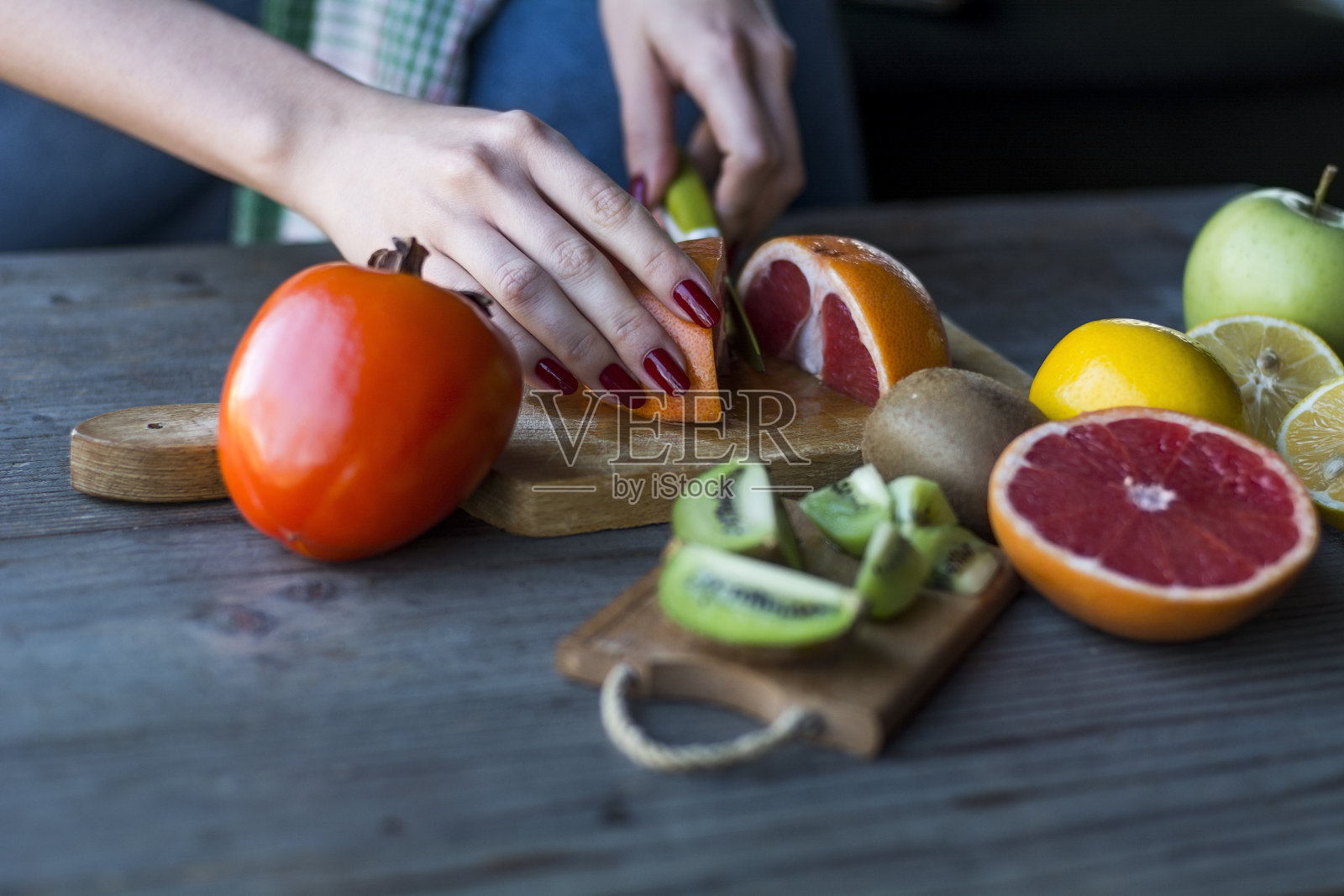 手切鲜葡萄柚照片摄影图片