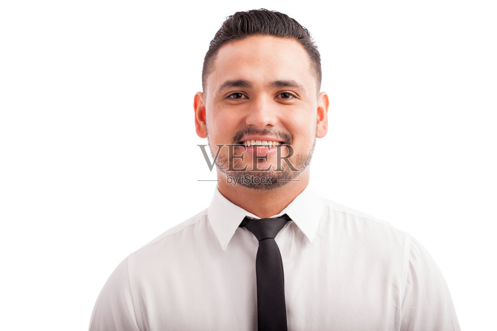 系着领带的西班牙裔男子照片摄影图片