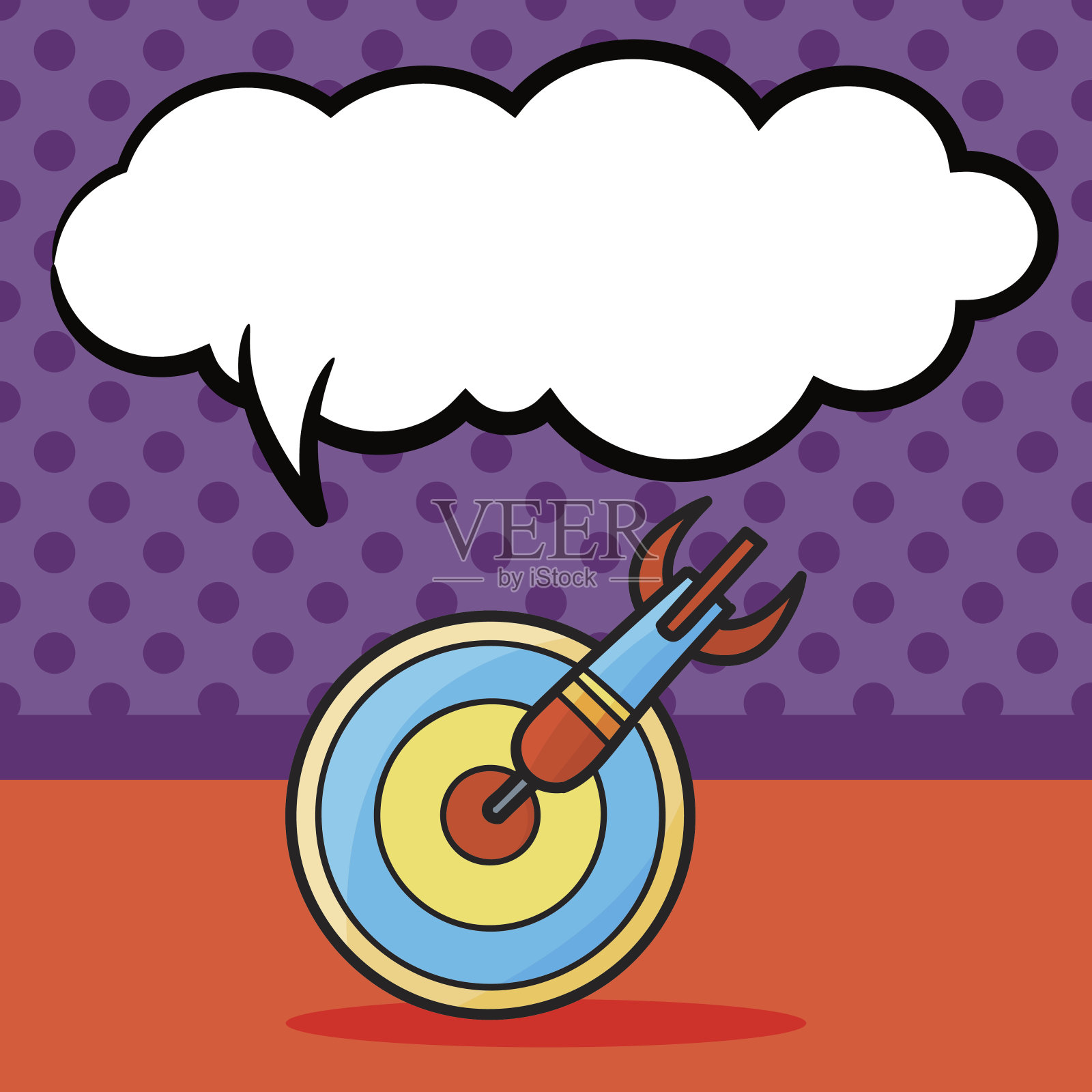 飞镖涂鸦，语音泡泡设计元素图片