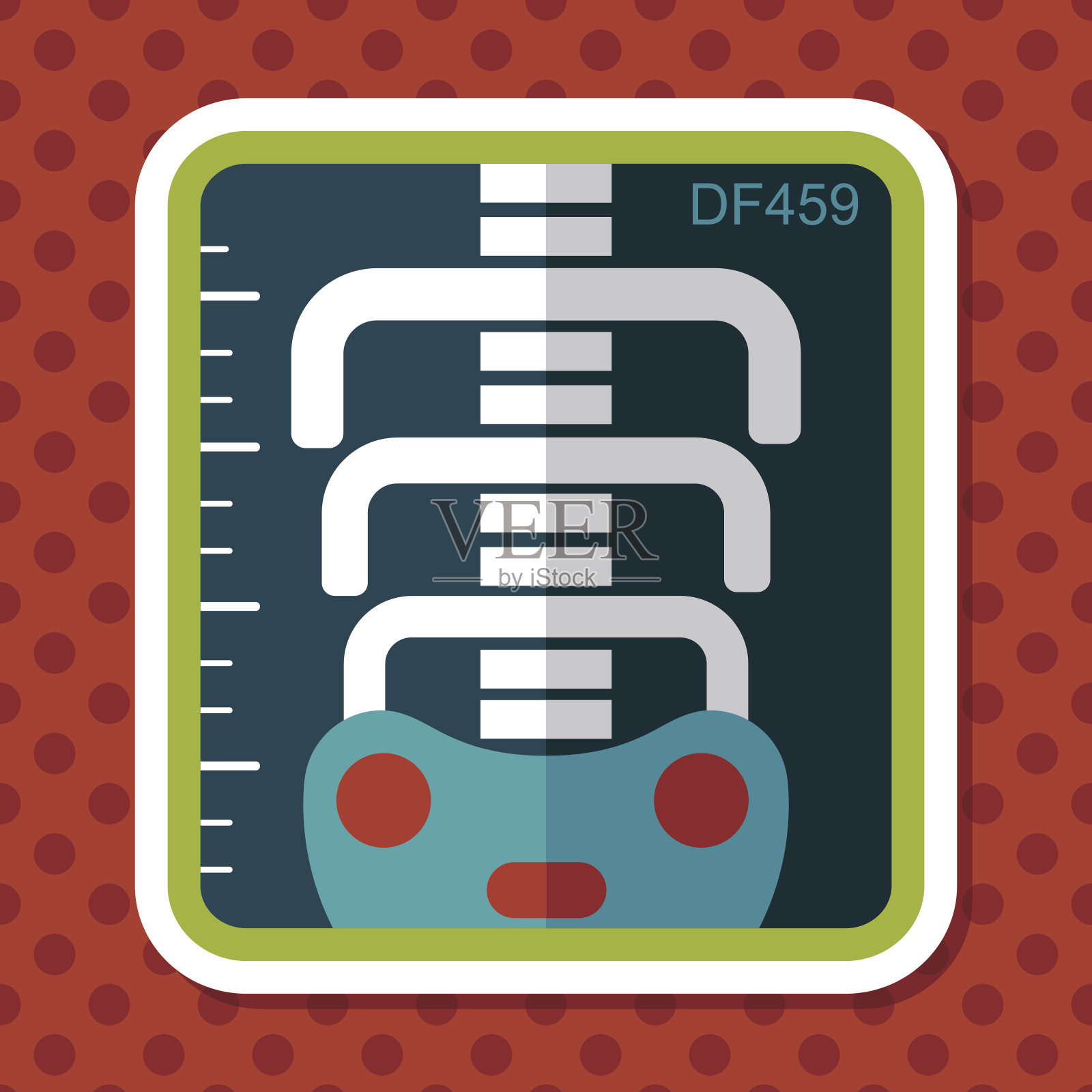 带有长阴影的x射线平面图标，eps10插画图片素材