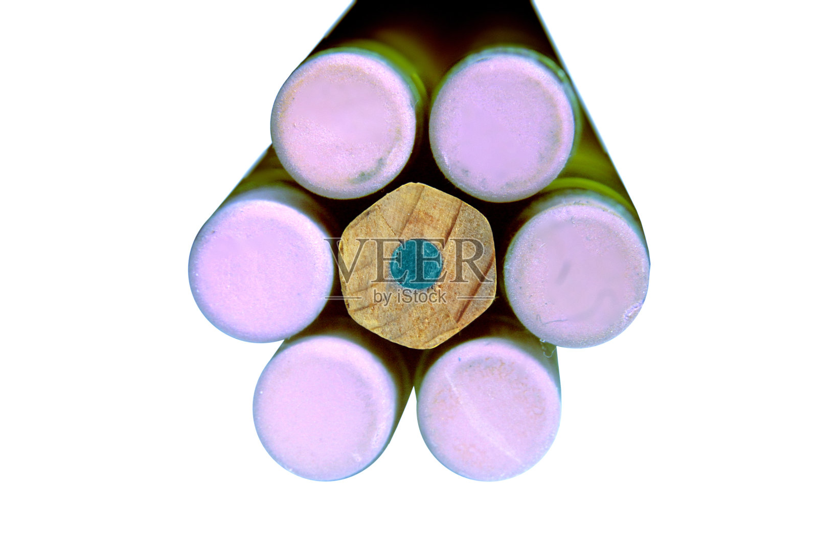 铅笔宏，孤立在白色背景照片摄影图片