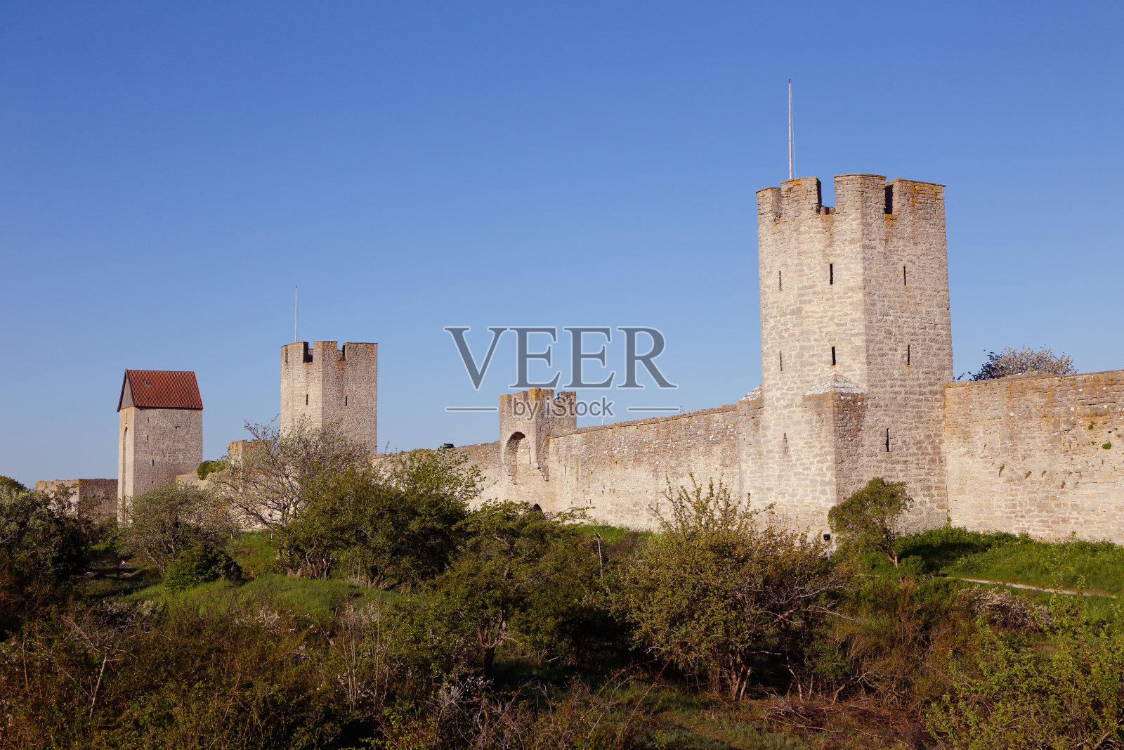 维斯比城墙照片摄影图片