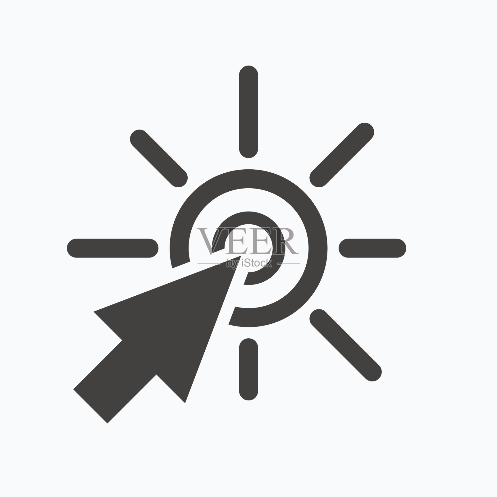 单击图标。电脑鼠标光标标志。图标素材