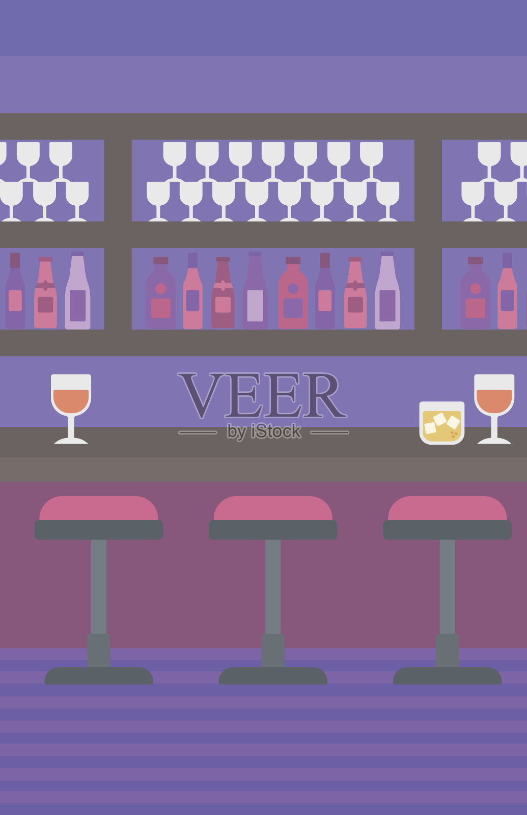 吧台背景插画图片素材