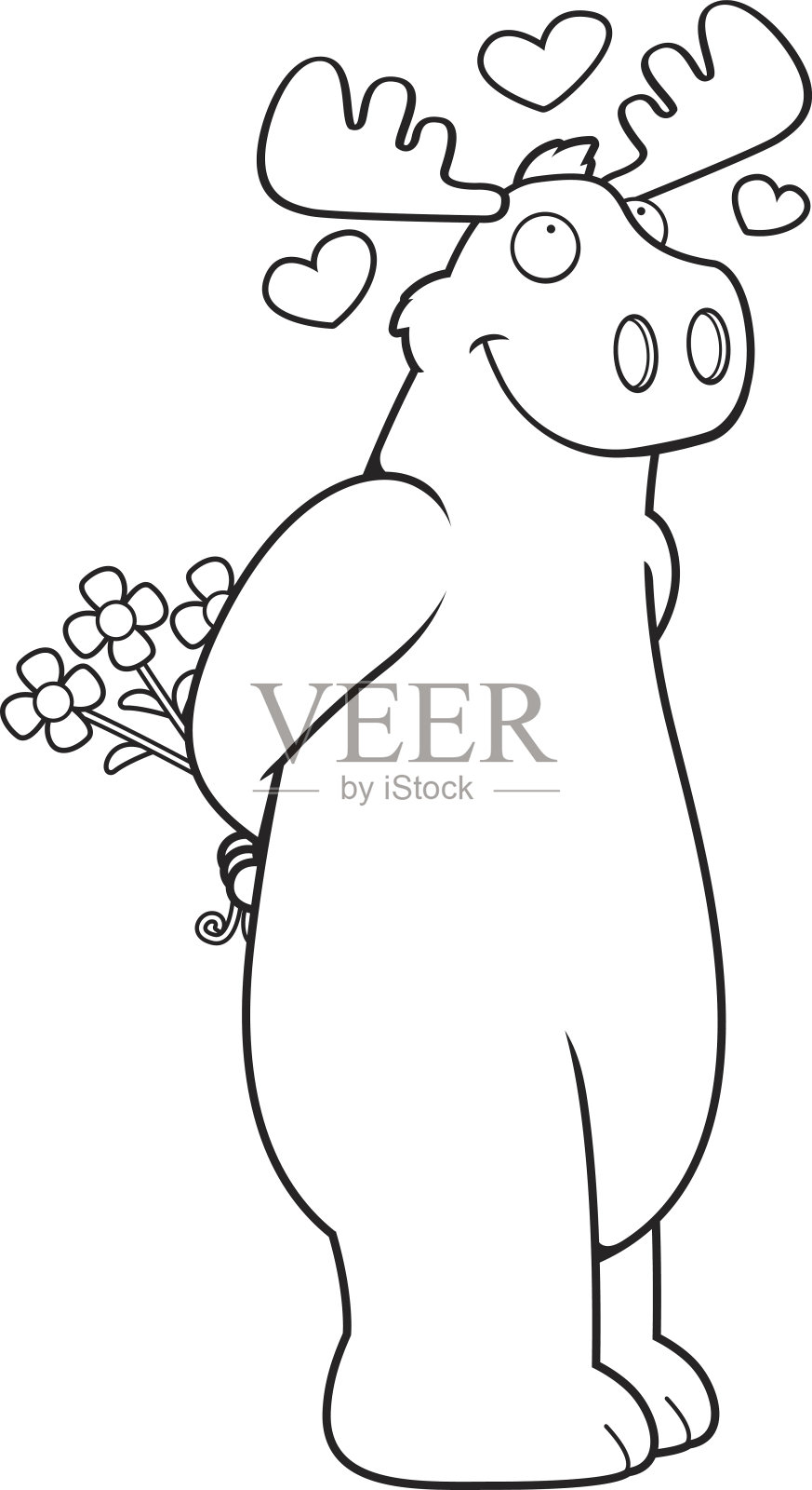 麋鹿在爱设计元素图片