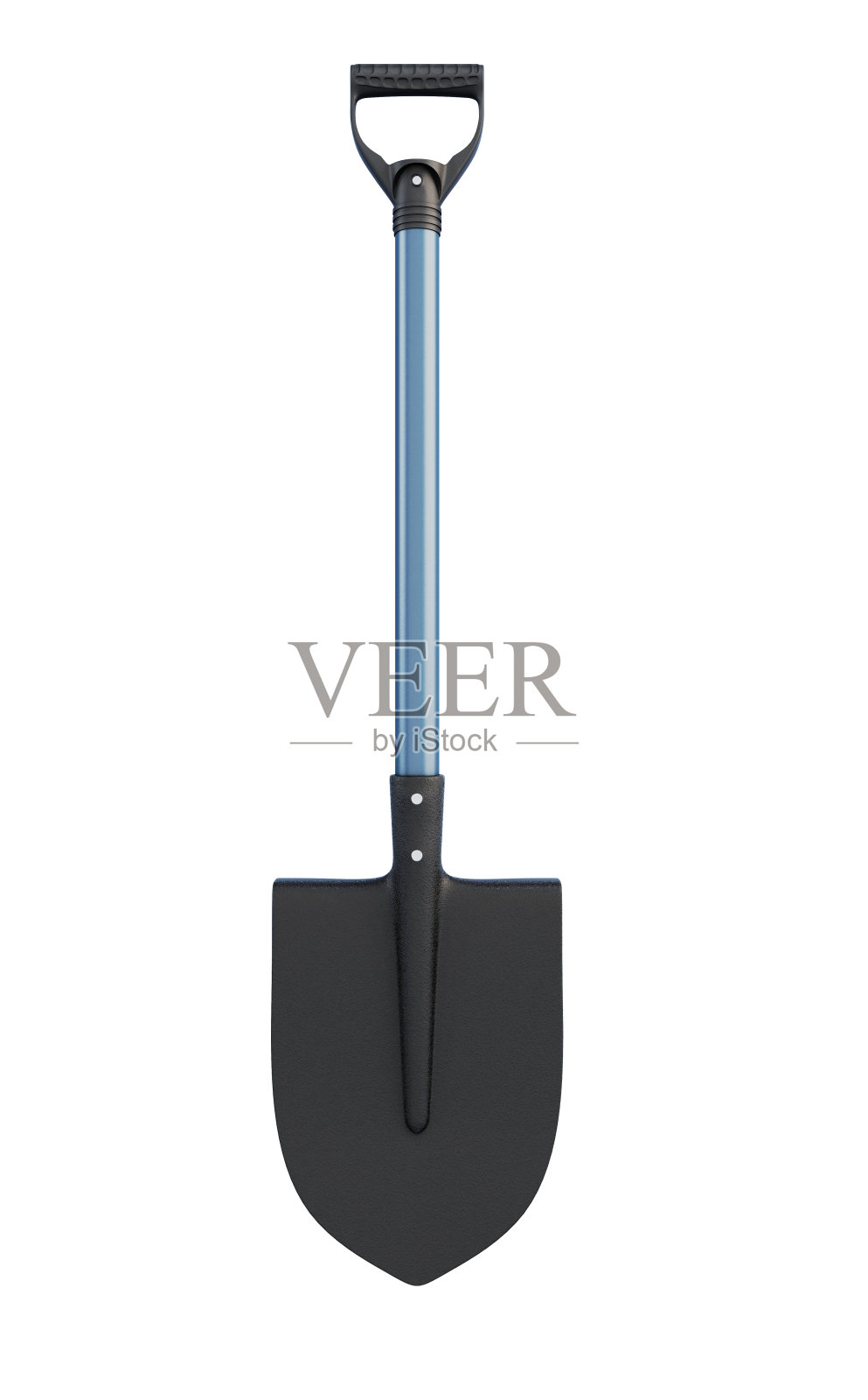 铲子孤立在白色背景上。3 d照片摄影图片