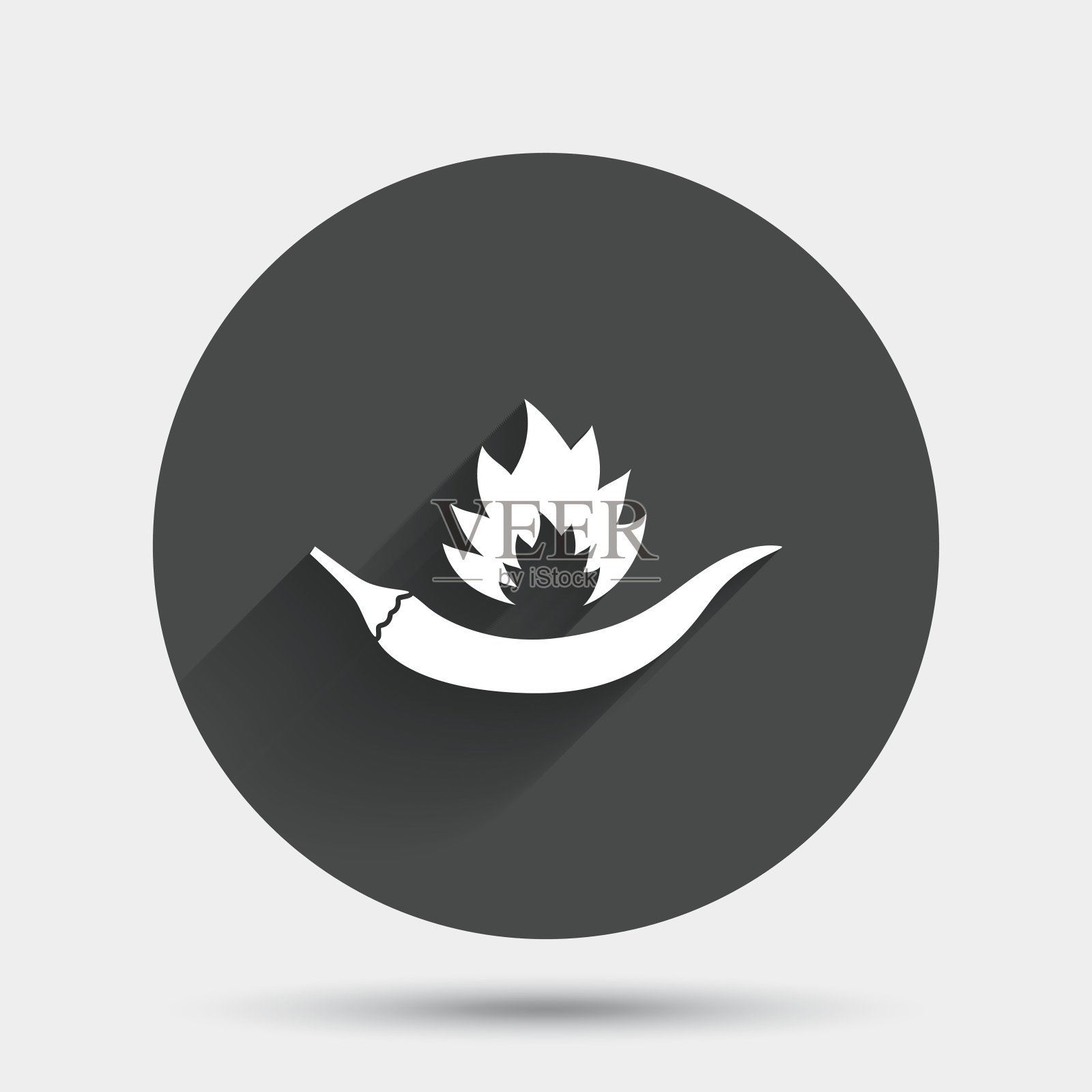 辣椒标志辣椒图标。辣的食物的象征。图标素材