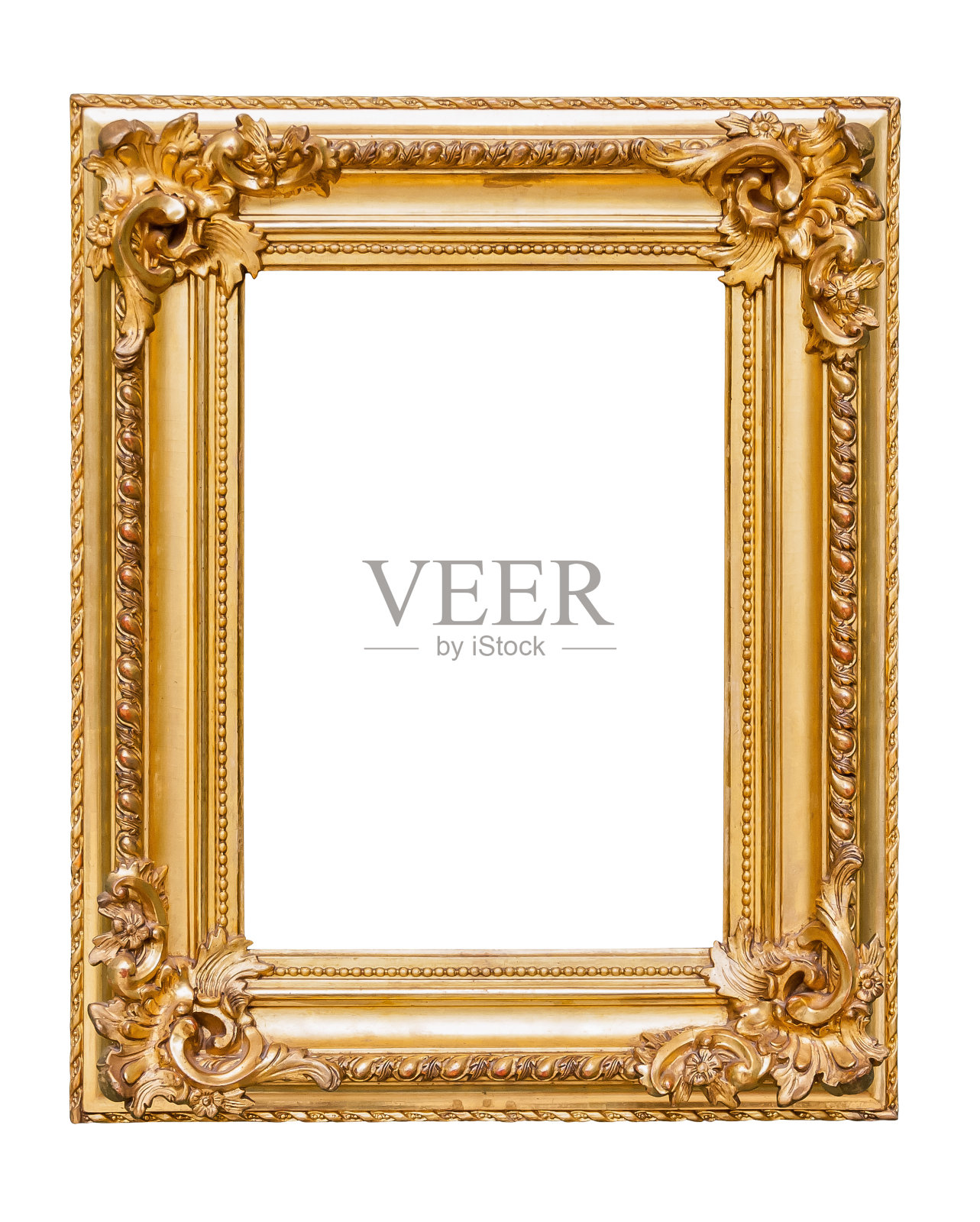 长方形装饰金色相框照片摄影图片