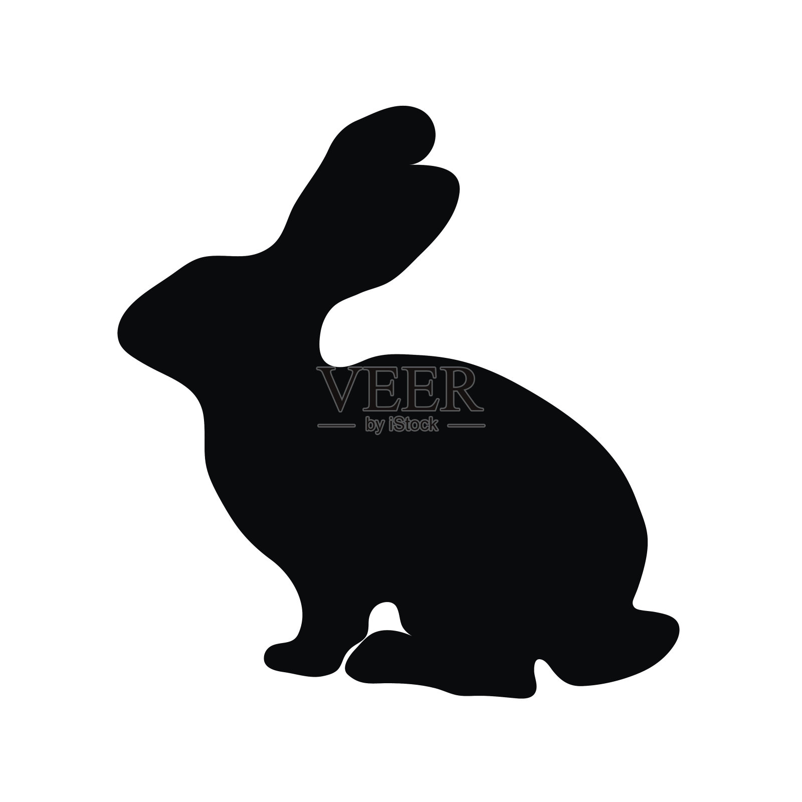 兔子轮廓设计元素图片