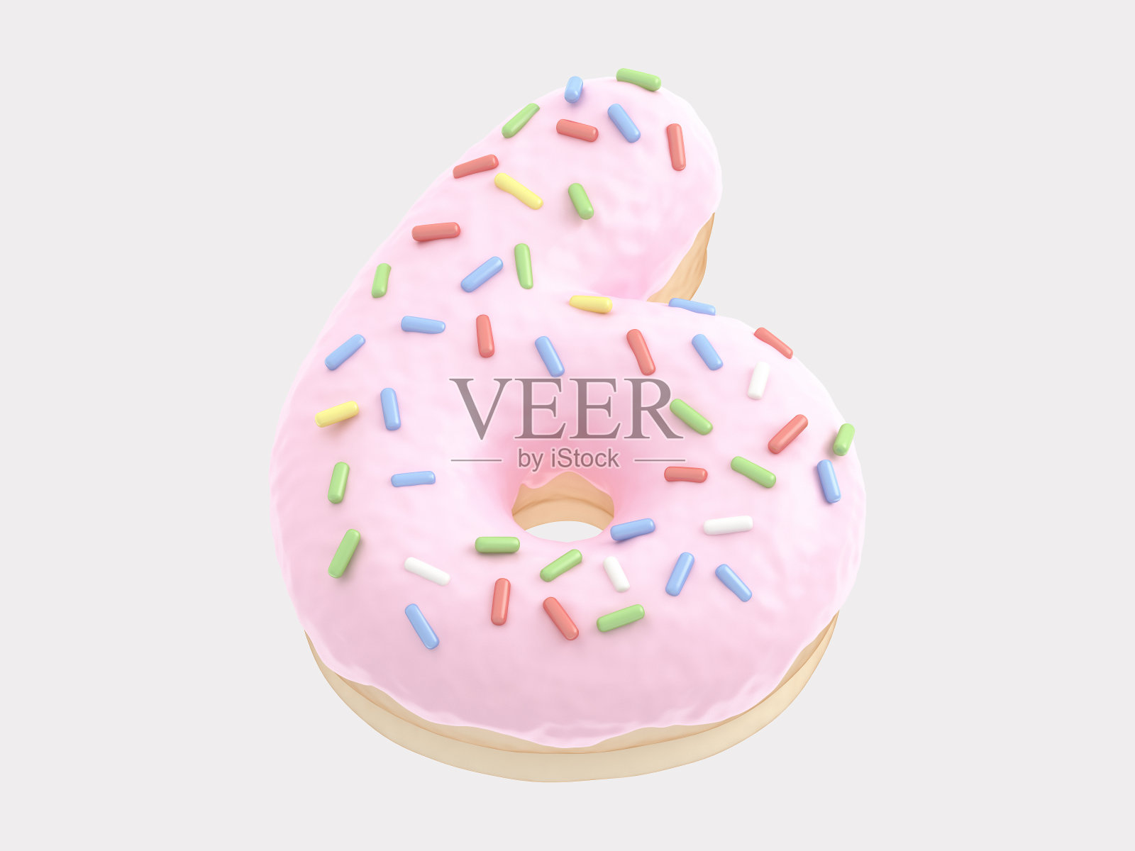 粉色奶油甜甜圈照片摄影图片