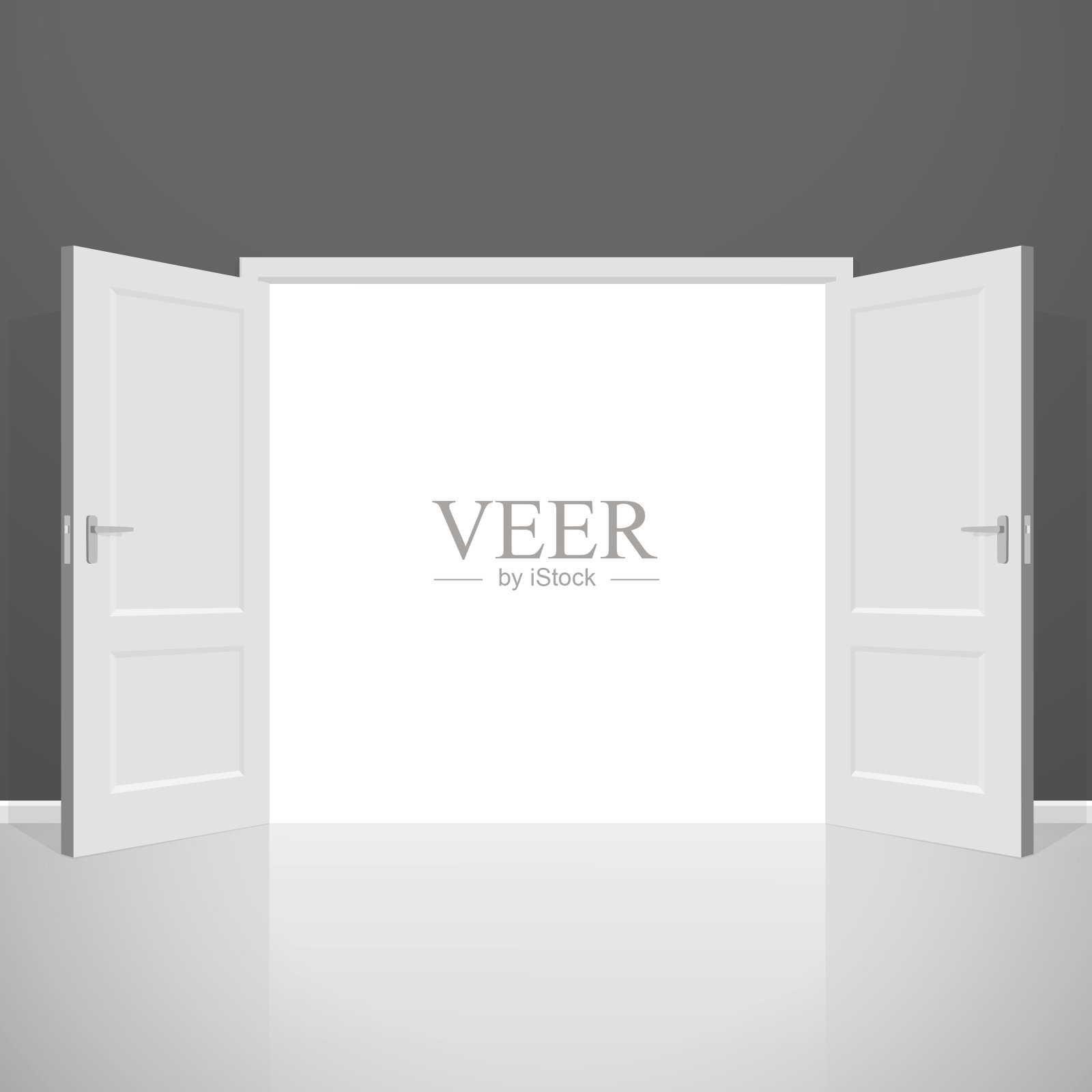 打开大门。现实的矢量图设计元素图片