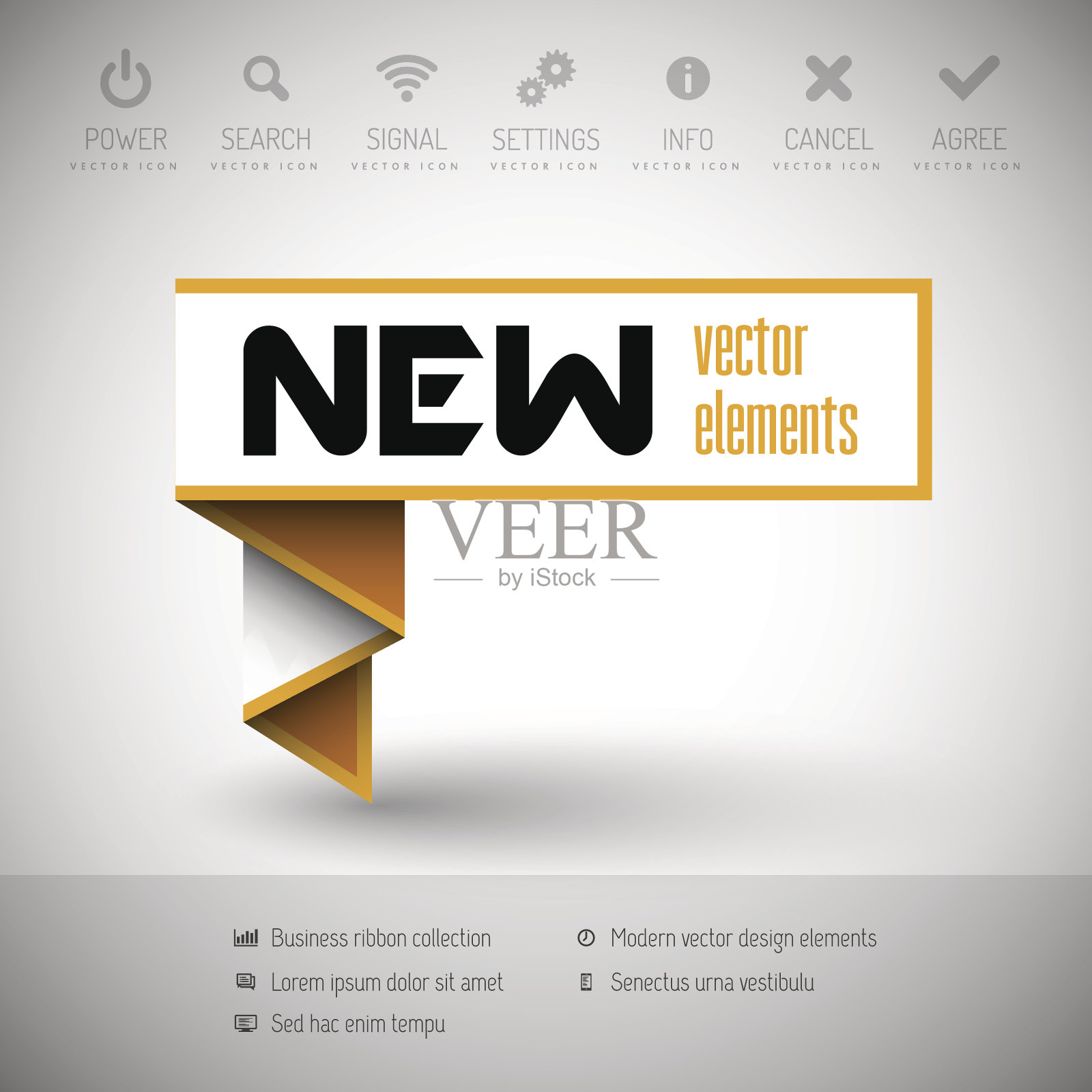 带有商业内容的横幅插画图片素材