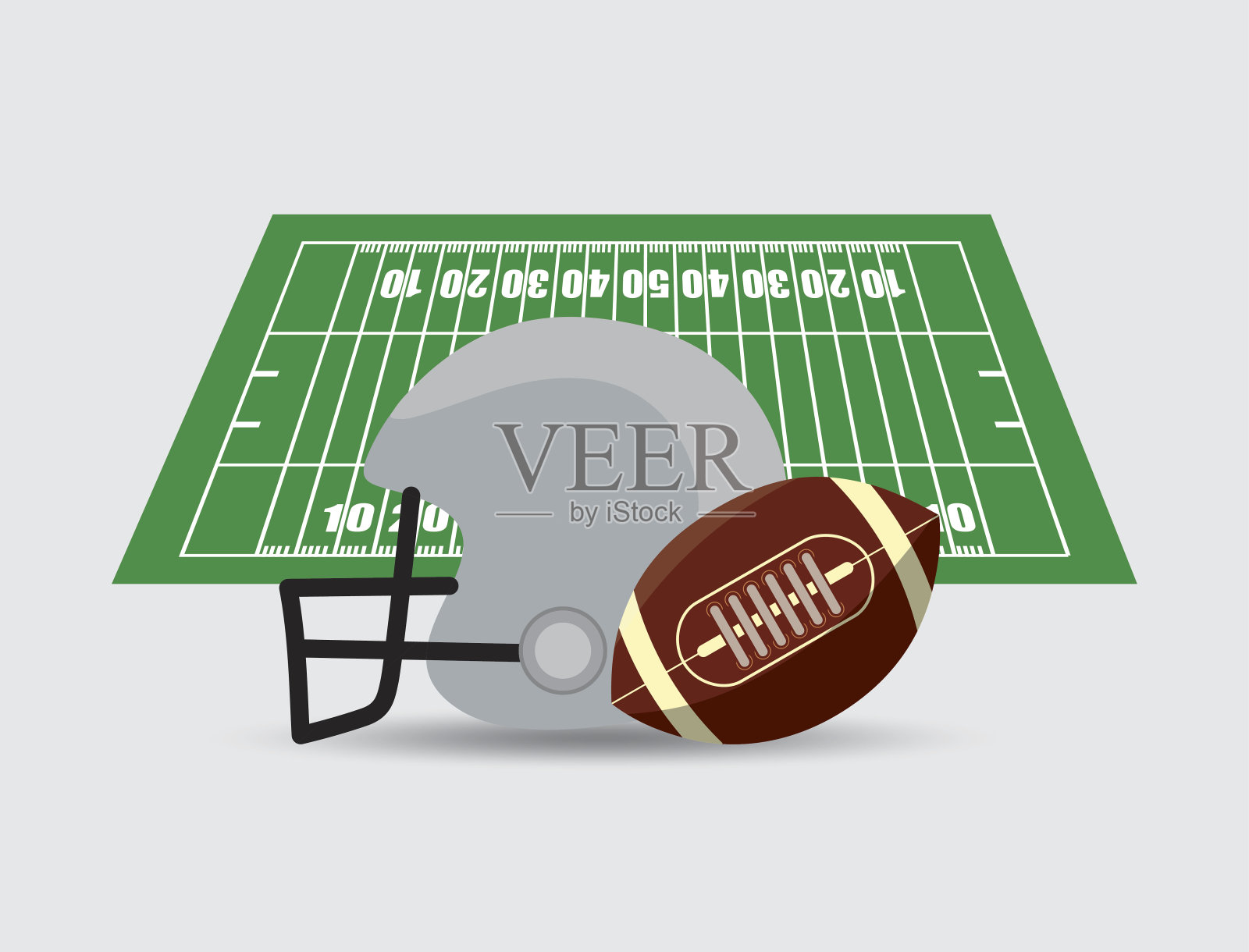 美式足球运动设计。插画图片素材