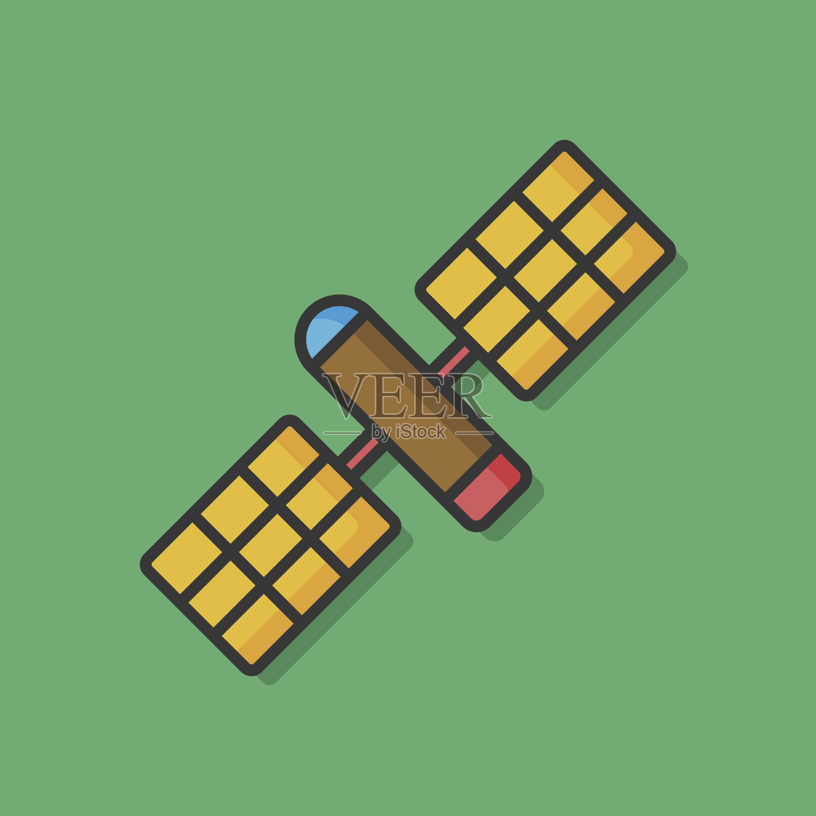 空间卫星图标插画图片素材