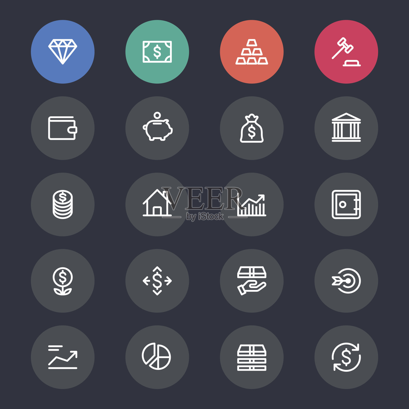 业务和投资线图标图标素材