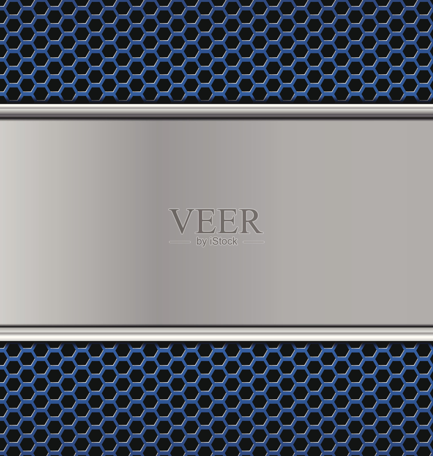 黑色六角穿孔碳音箱格栅上的金属纹理t设计元素图片