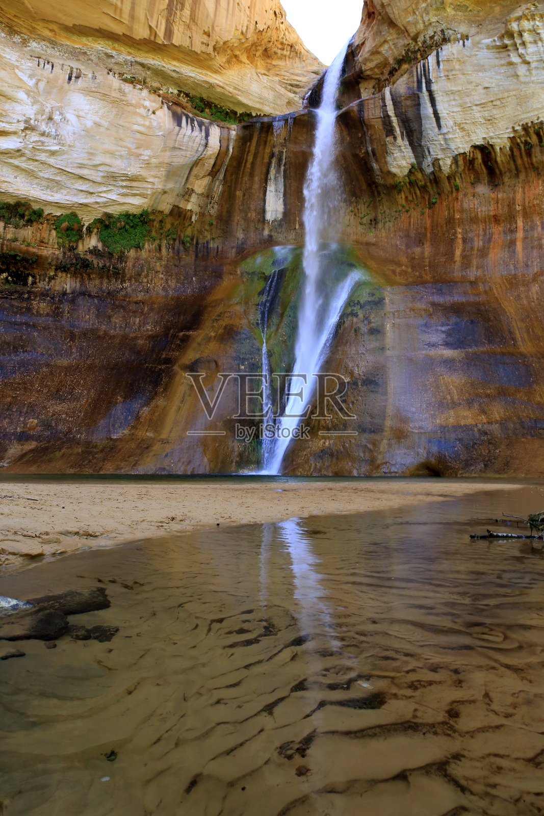 小腿溪瀑布照片摄影图片