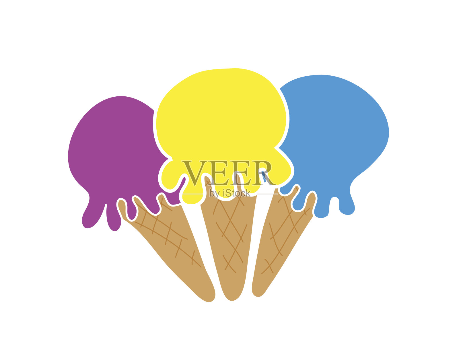 冰淇淋图形向量插画图片素材