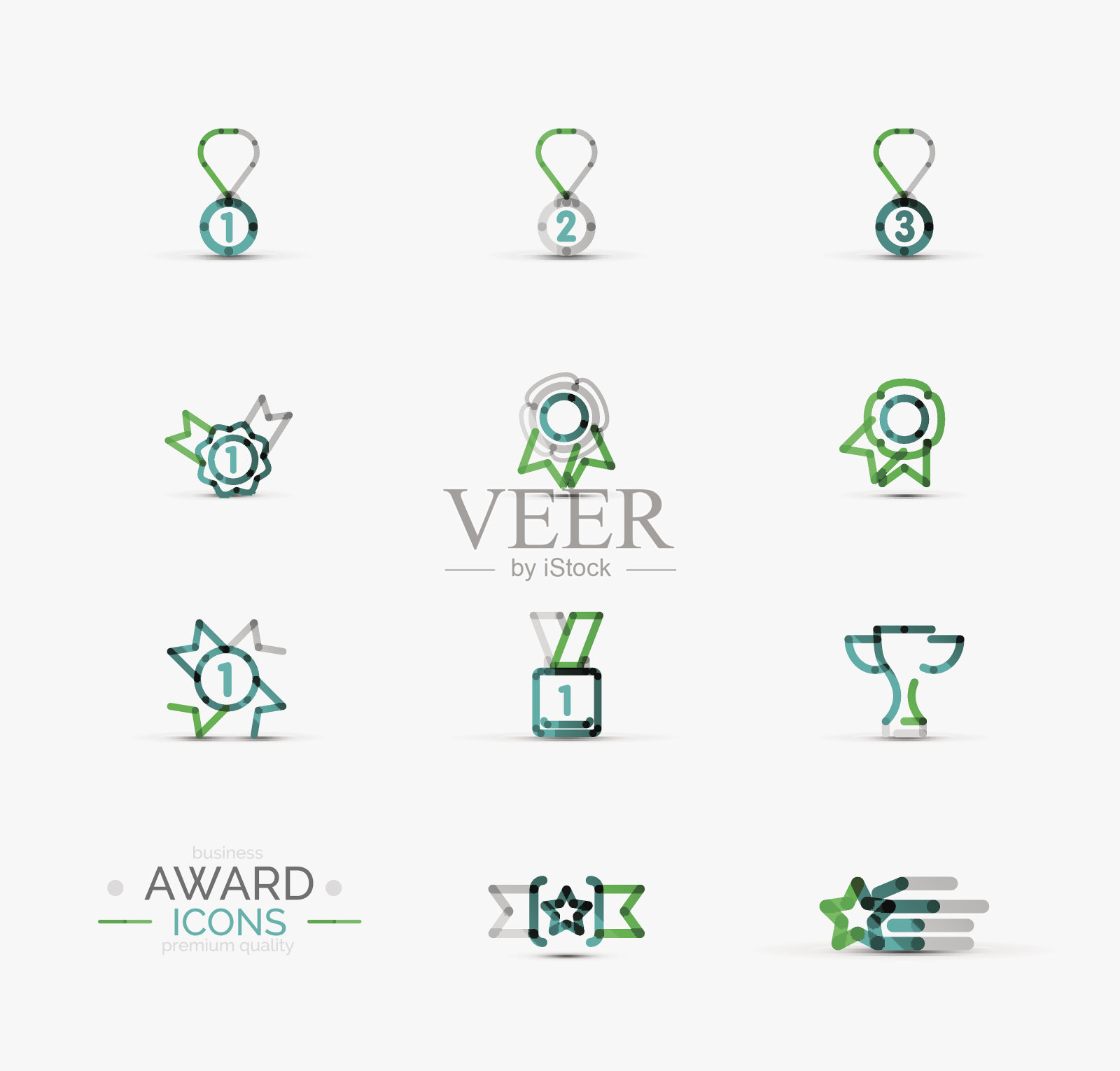 奖励图标集，图标收集图标素材