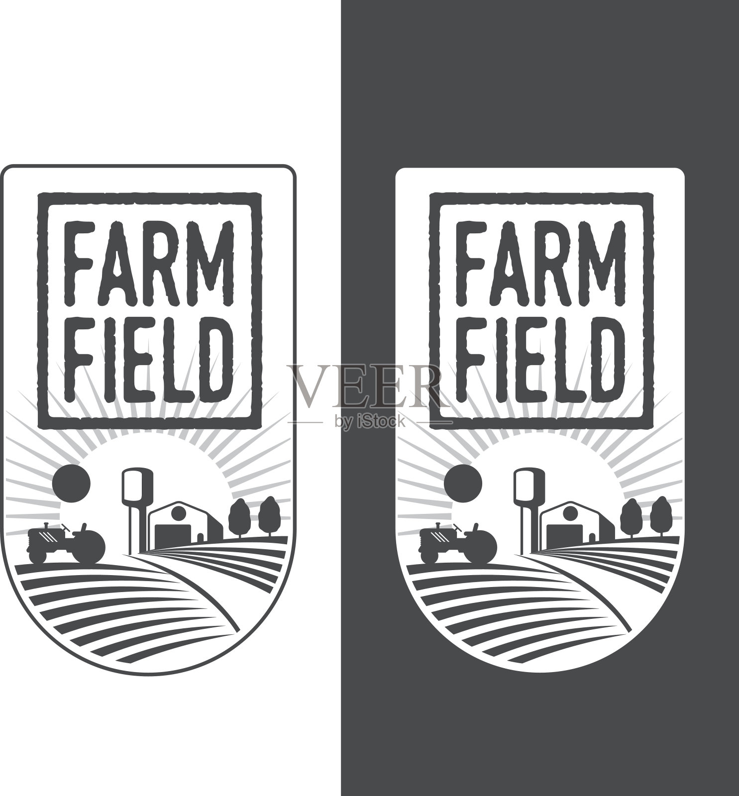 佩戴农证的农民插画图片素材