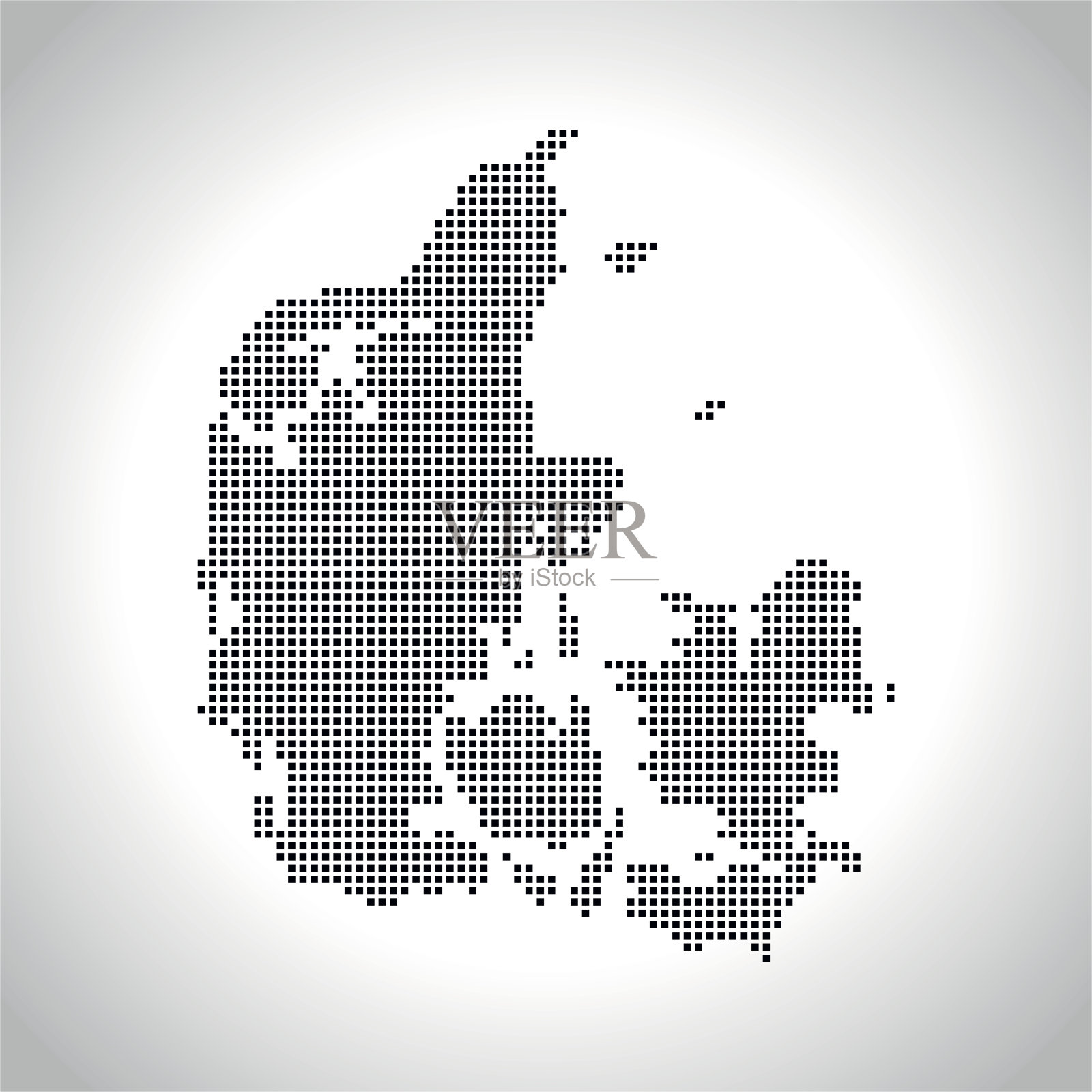 丹麦地图插画图片素材