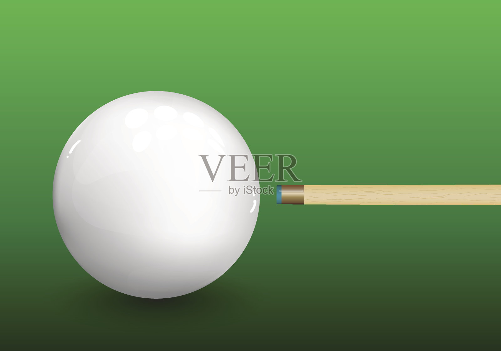 瞄准球的台球杆插画图片素材
