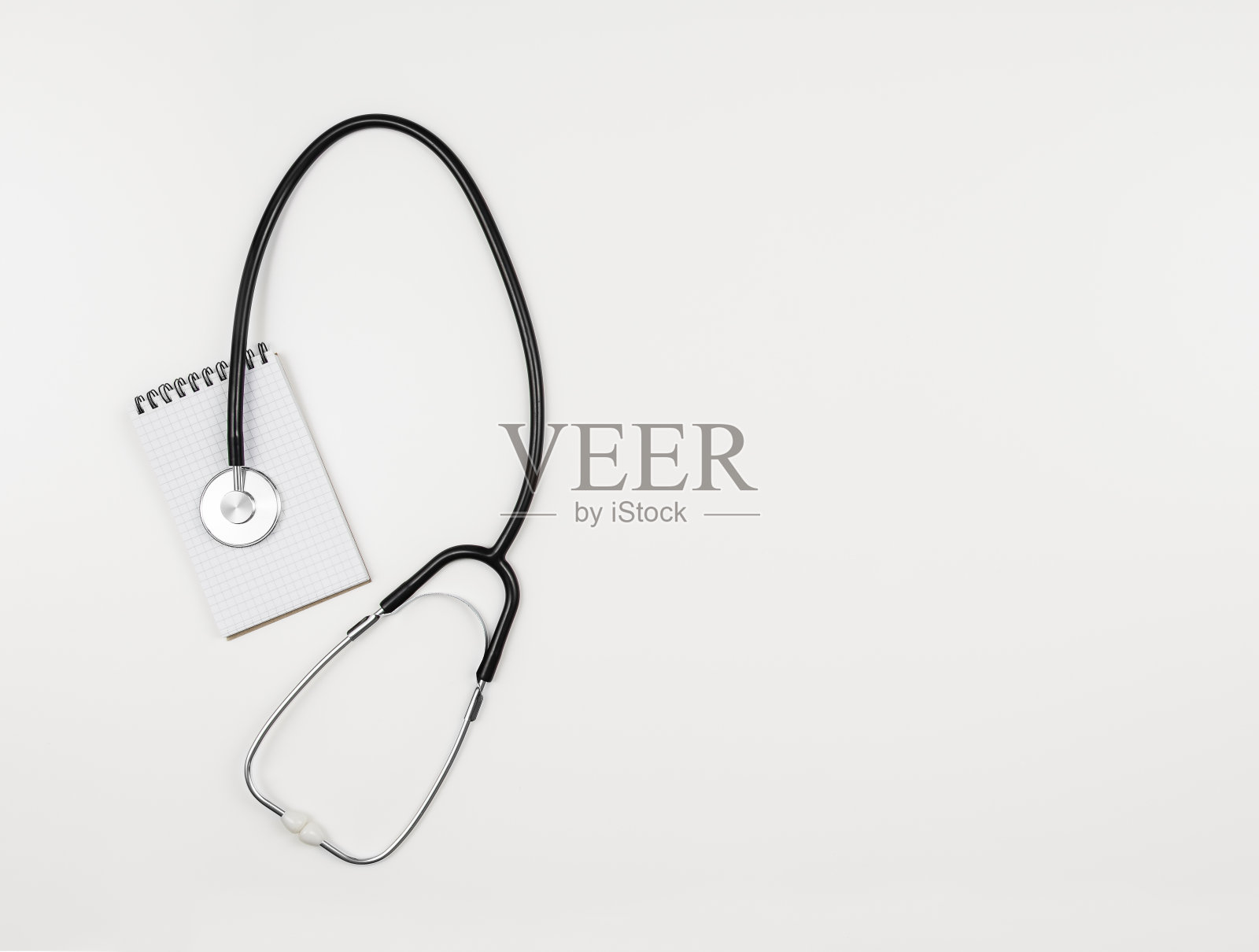 俯视图现代，无菌医生的办公桌背景照片摄影图片